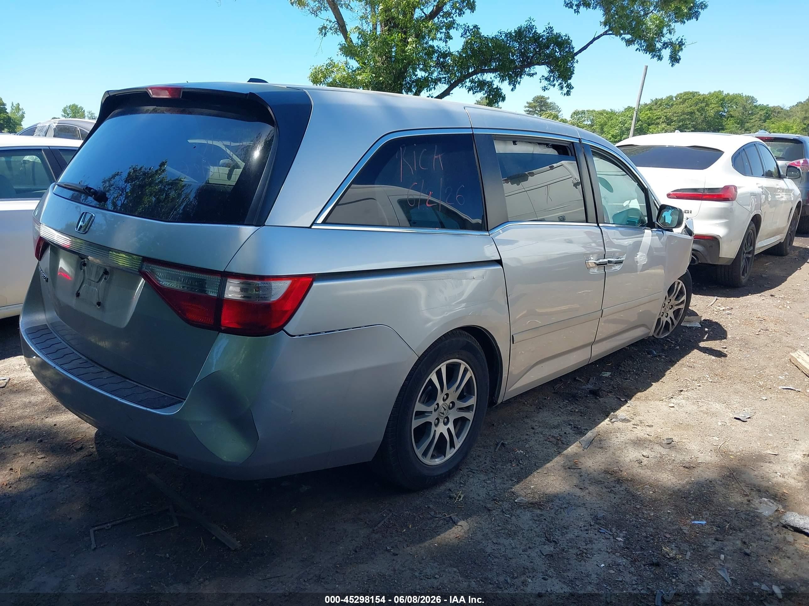 2012 Honda Odyssey Ex-l Gray vin: 5FNRL5H65CB110374