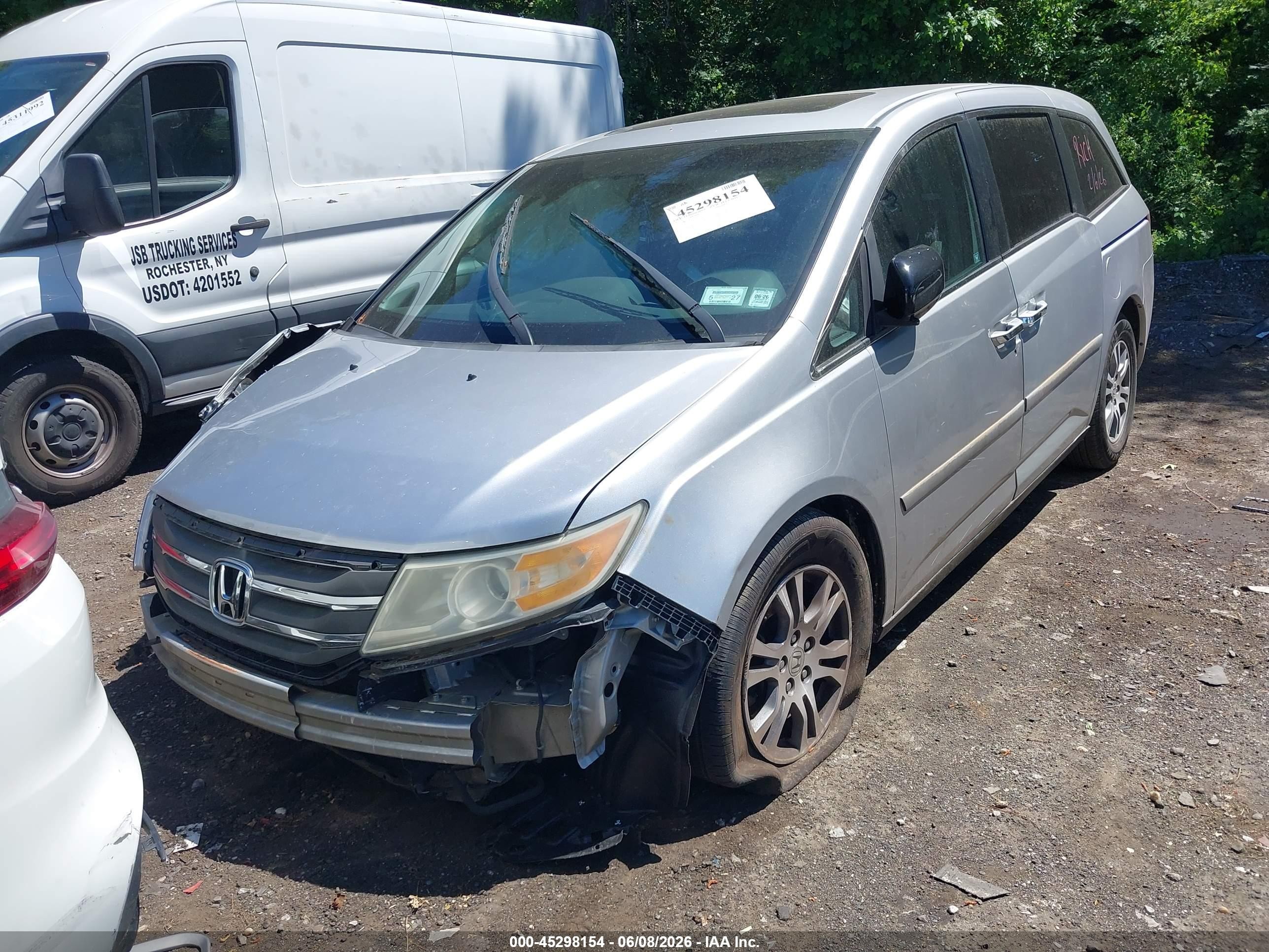 2012 Honda Odyssey Ex-l Gray vin: 5FNRL5H65CB110374