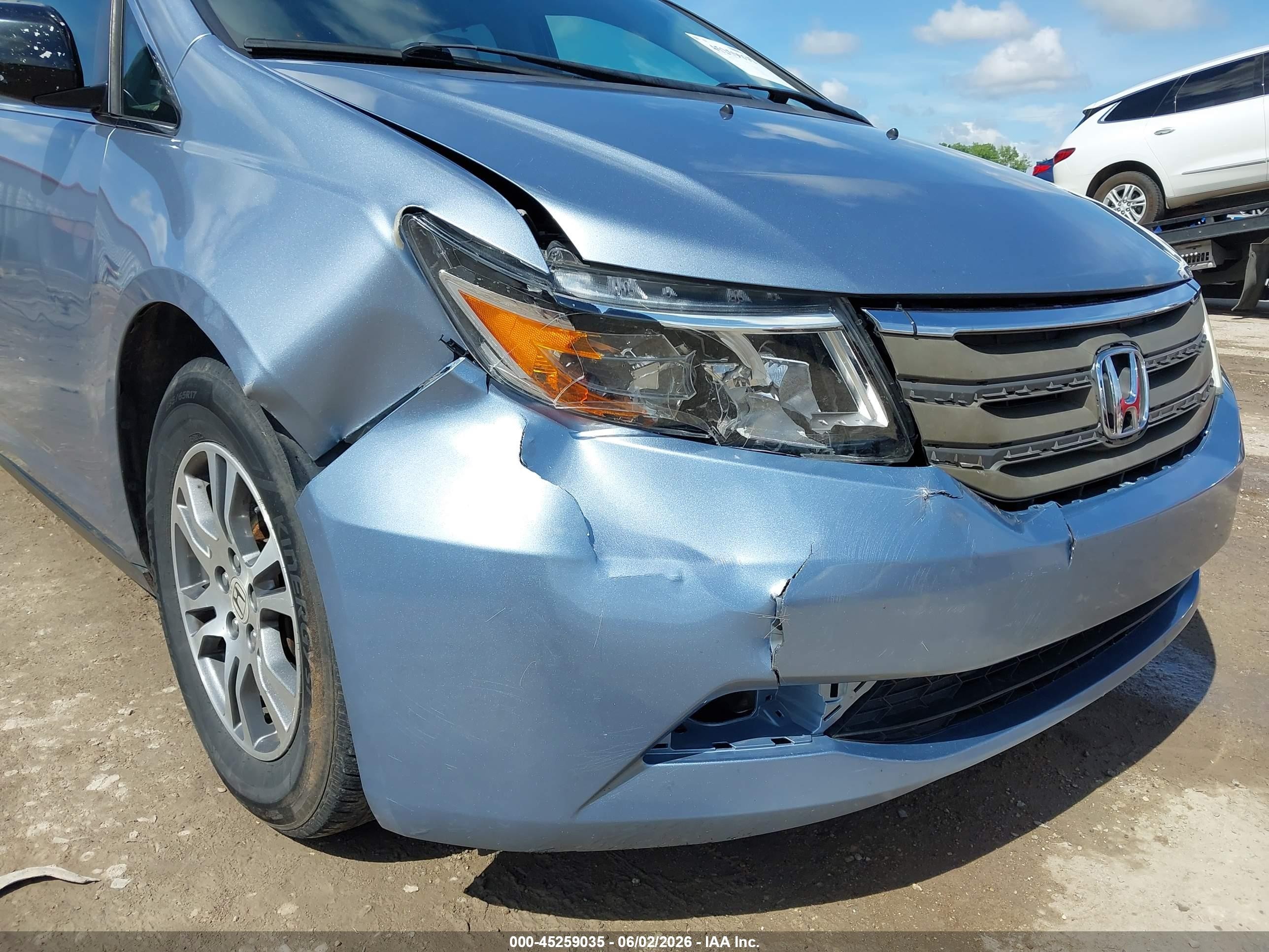 2012 Honda Odyssey Ex-l Light Blue vin: 5FNRL5H65CB114425