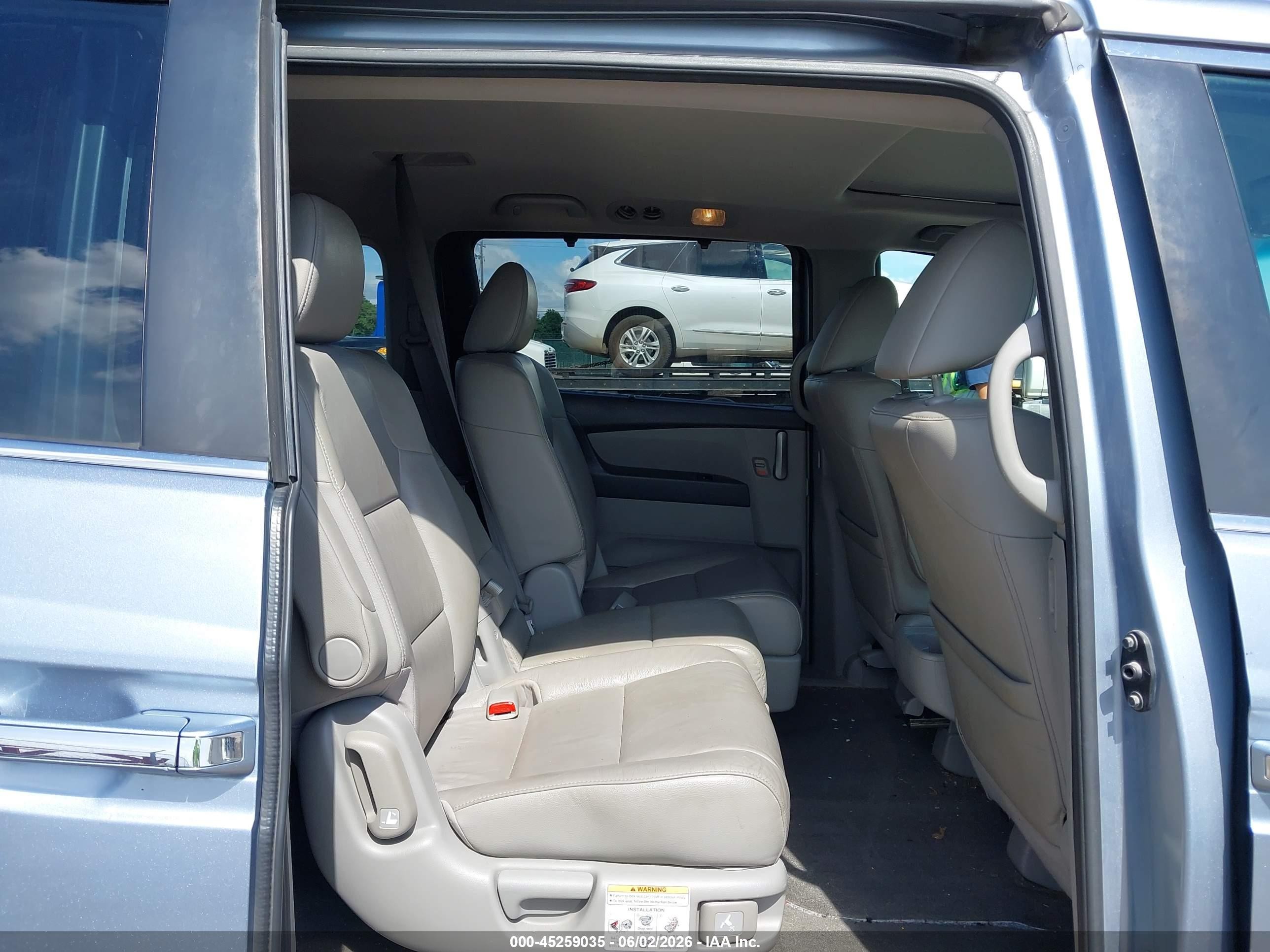 2012 Honda Odyssey Ex-l Light Blue vin: 5FNRL5H65CB114425