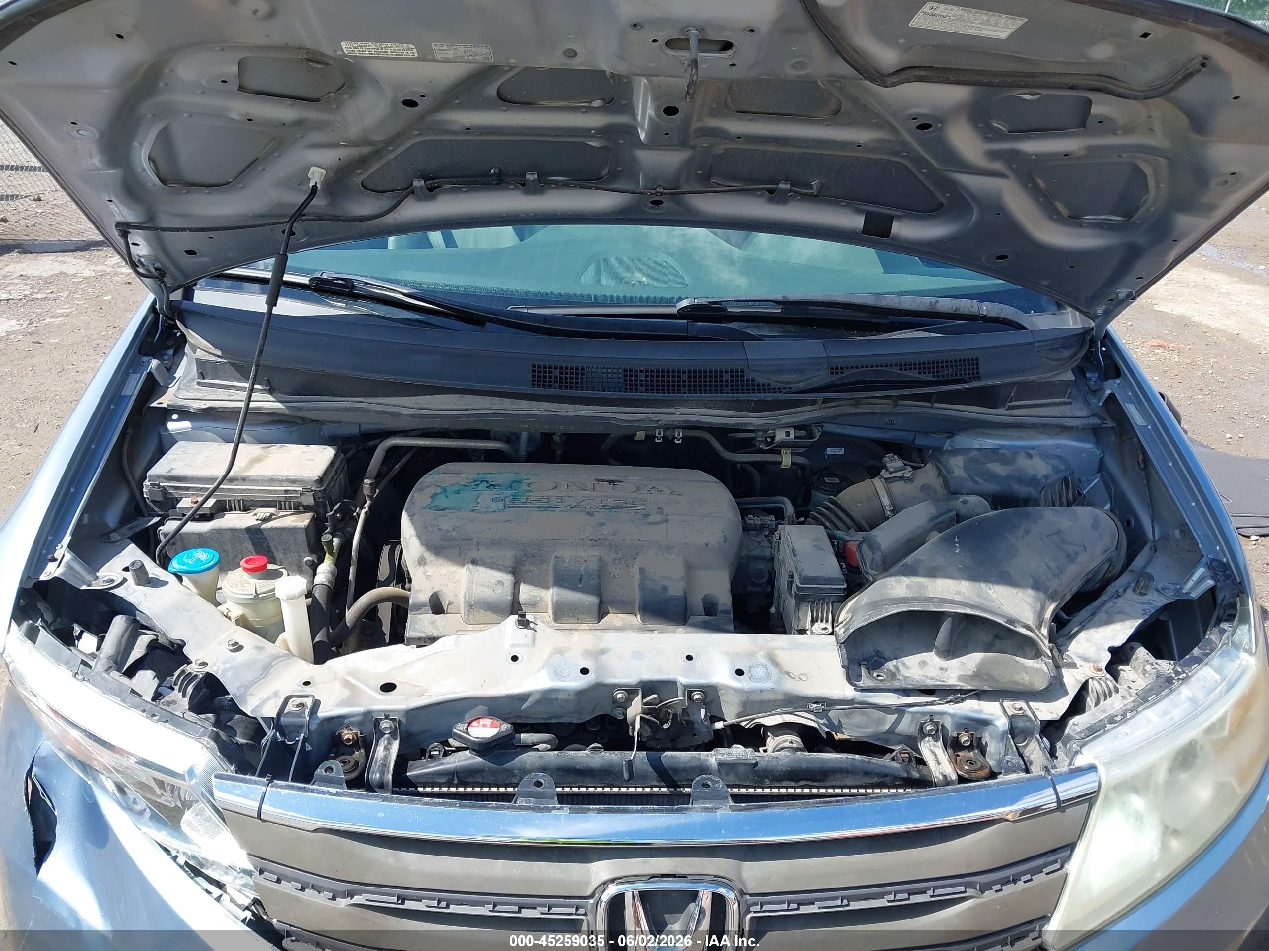 2012 Honda Odyssey Ex-l Light Blue vin: 5FNRL5H65CB114425