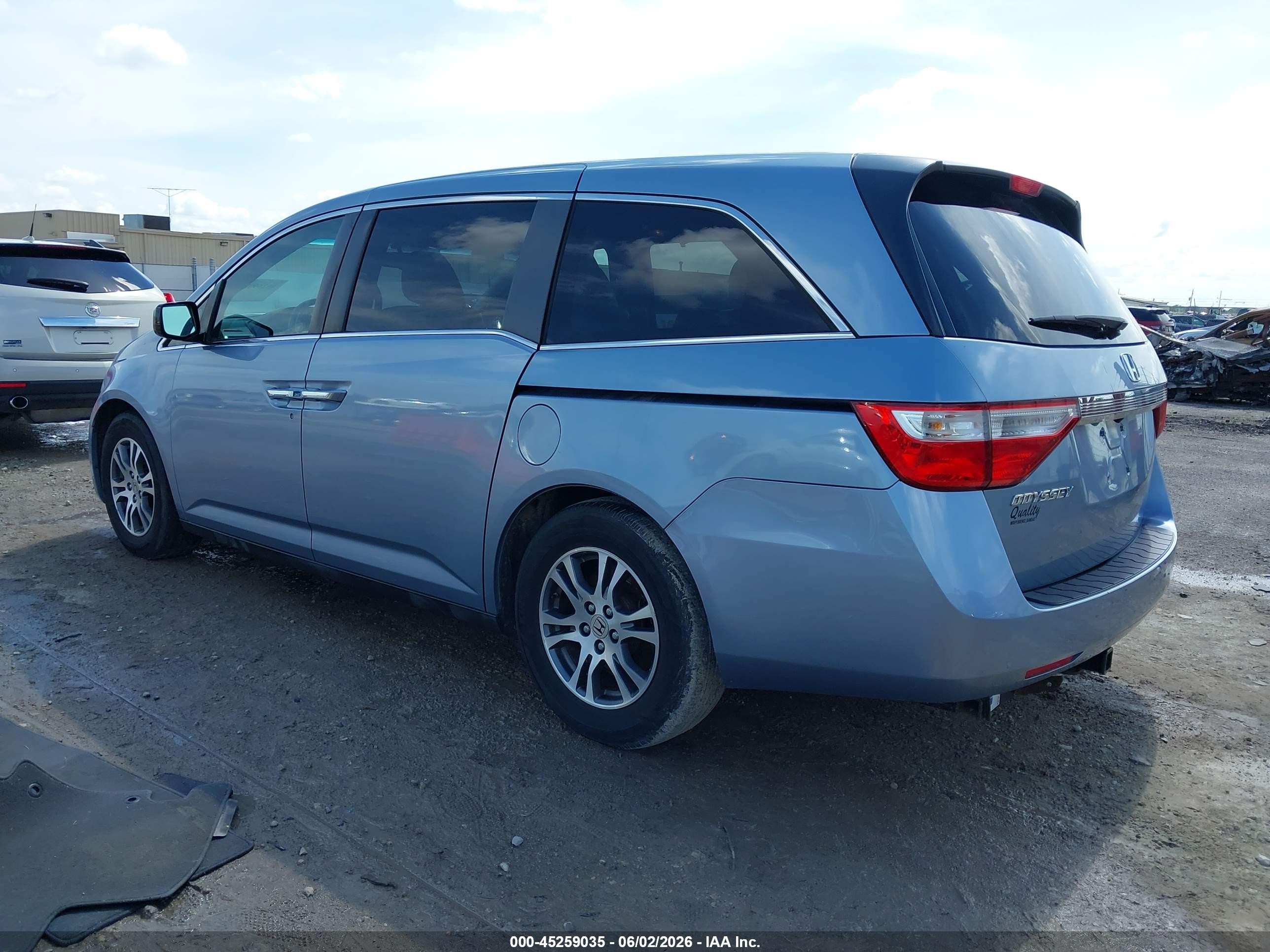 2012 Honda Odyssey Ex-l Light Blue vin: 5FNRL5H65CB114425