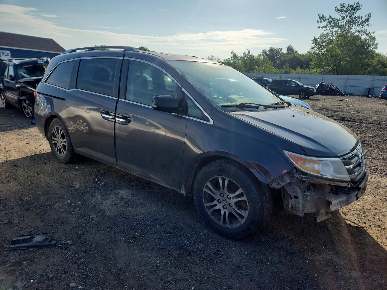2012 Honda Odyssey Exl Gray vin: 5FNRL5H65CB115252