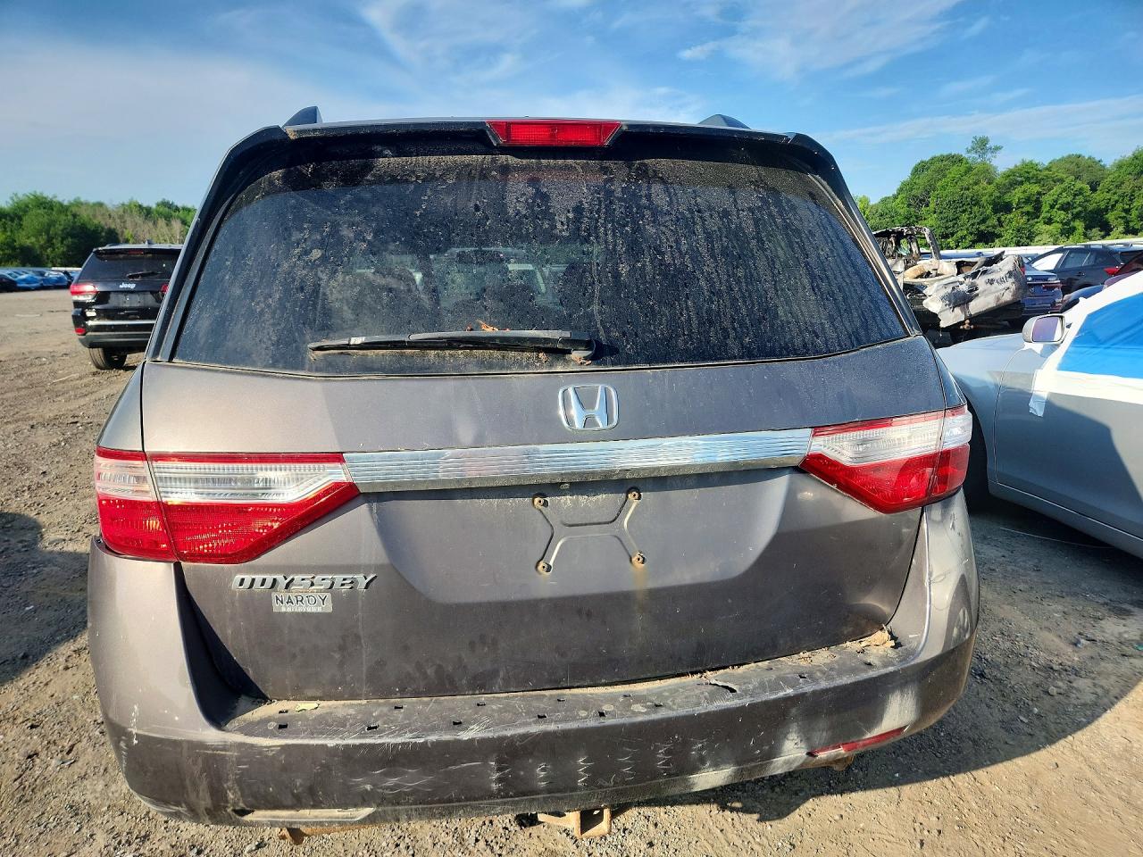 2012 Honda Odyssey Exl Gray vin: 5FNRL5H65CB115252