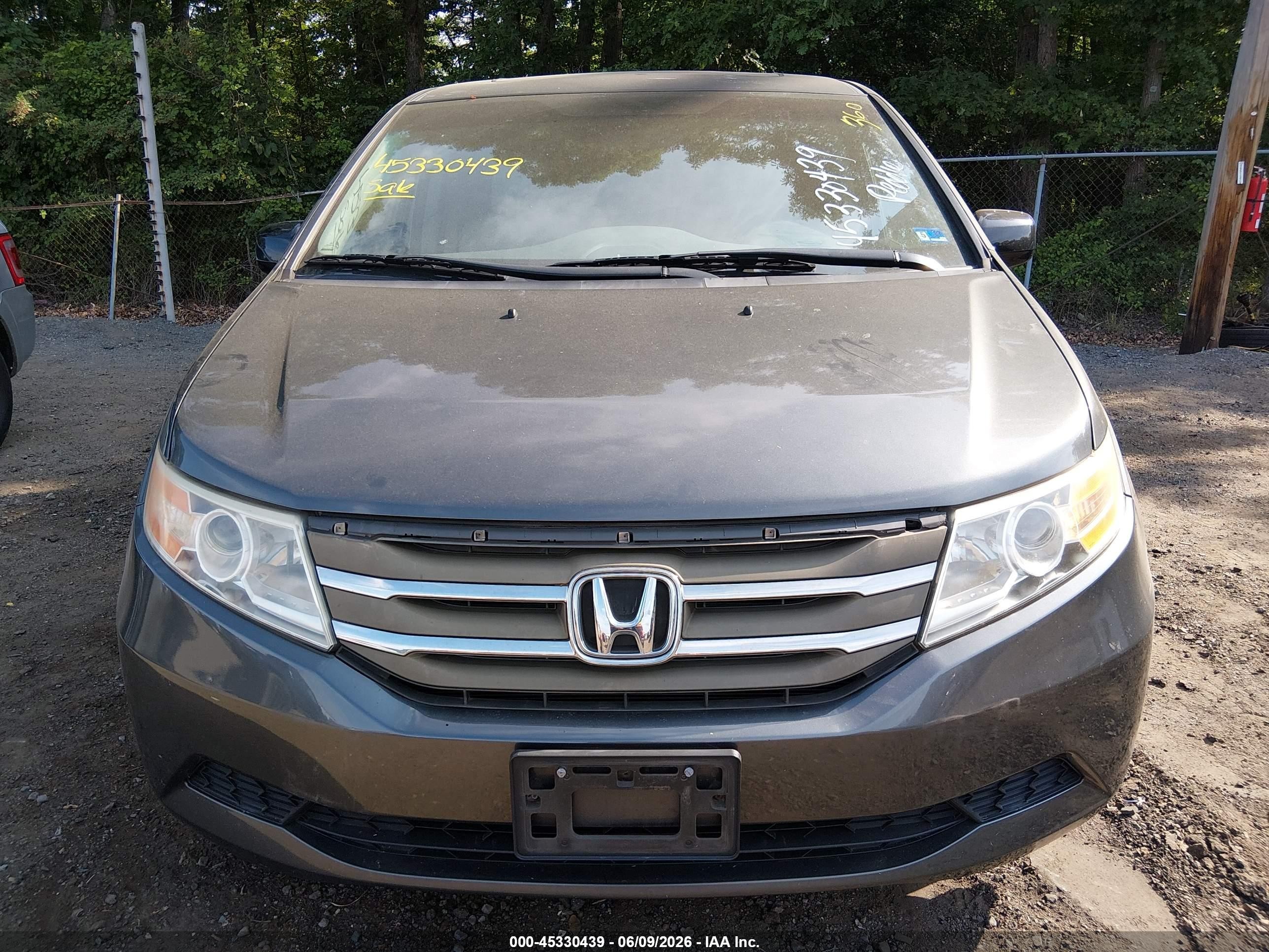 2012 Honda Odyssey Ex-l Серый vin: 5FNRL5H65CB129989