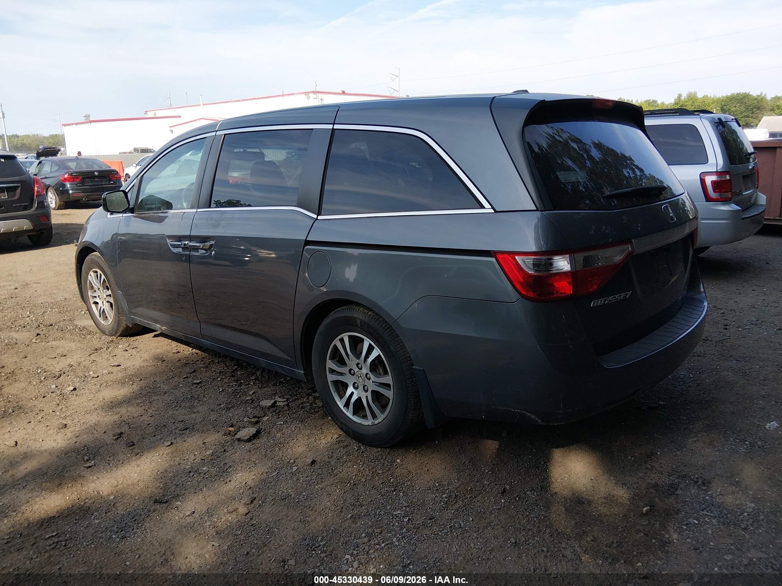 2012 Honda Odyssey Ex-l Серый vin: 5FNRL5H65CB129989