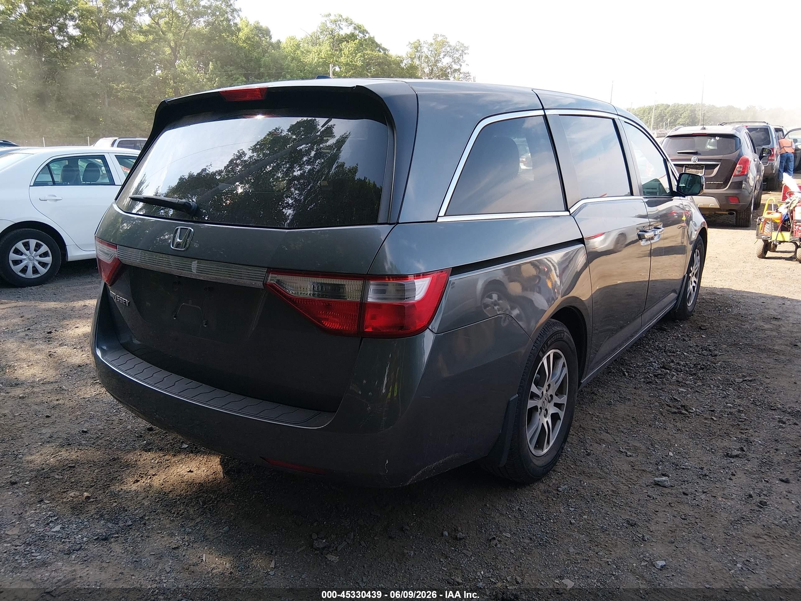 2012 Honda Odyssey Ex-l Серый vin: 5FNRL5H65CB129989