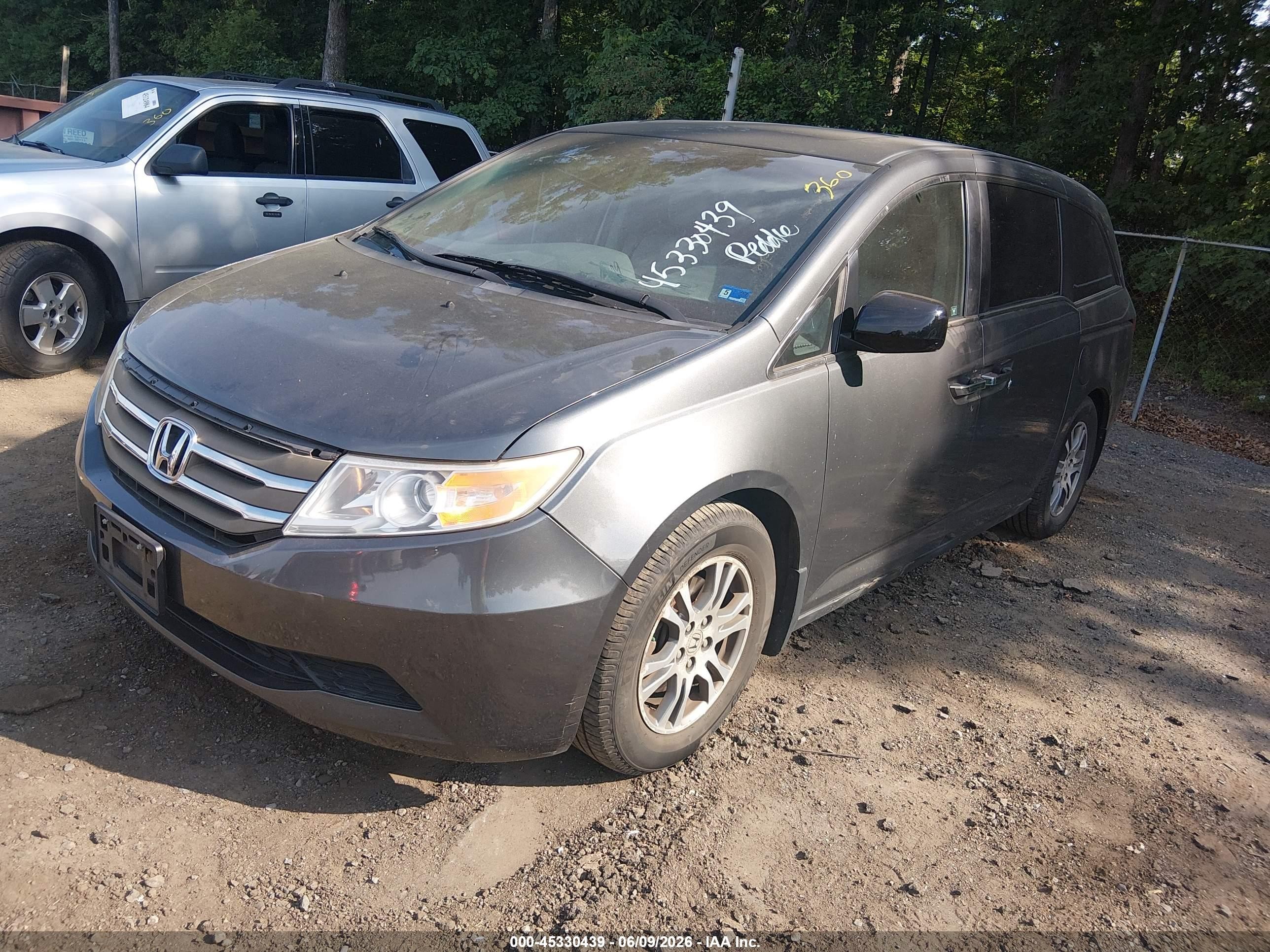 2012 Honda Odyssey Ex-l Серый vin: 5FNRL5H65CB129989