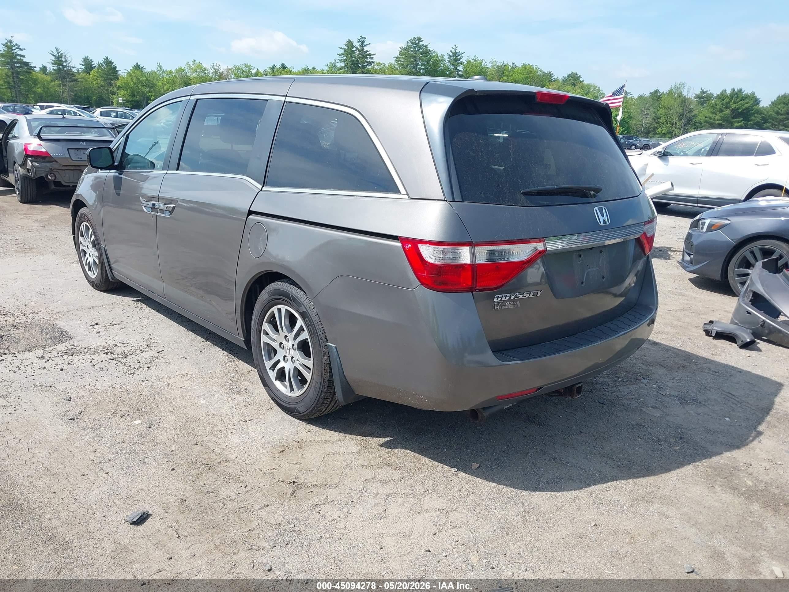 2012 Honda Odyssey Ex-l Серый vin: 5FNRL5H65CB132990