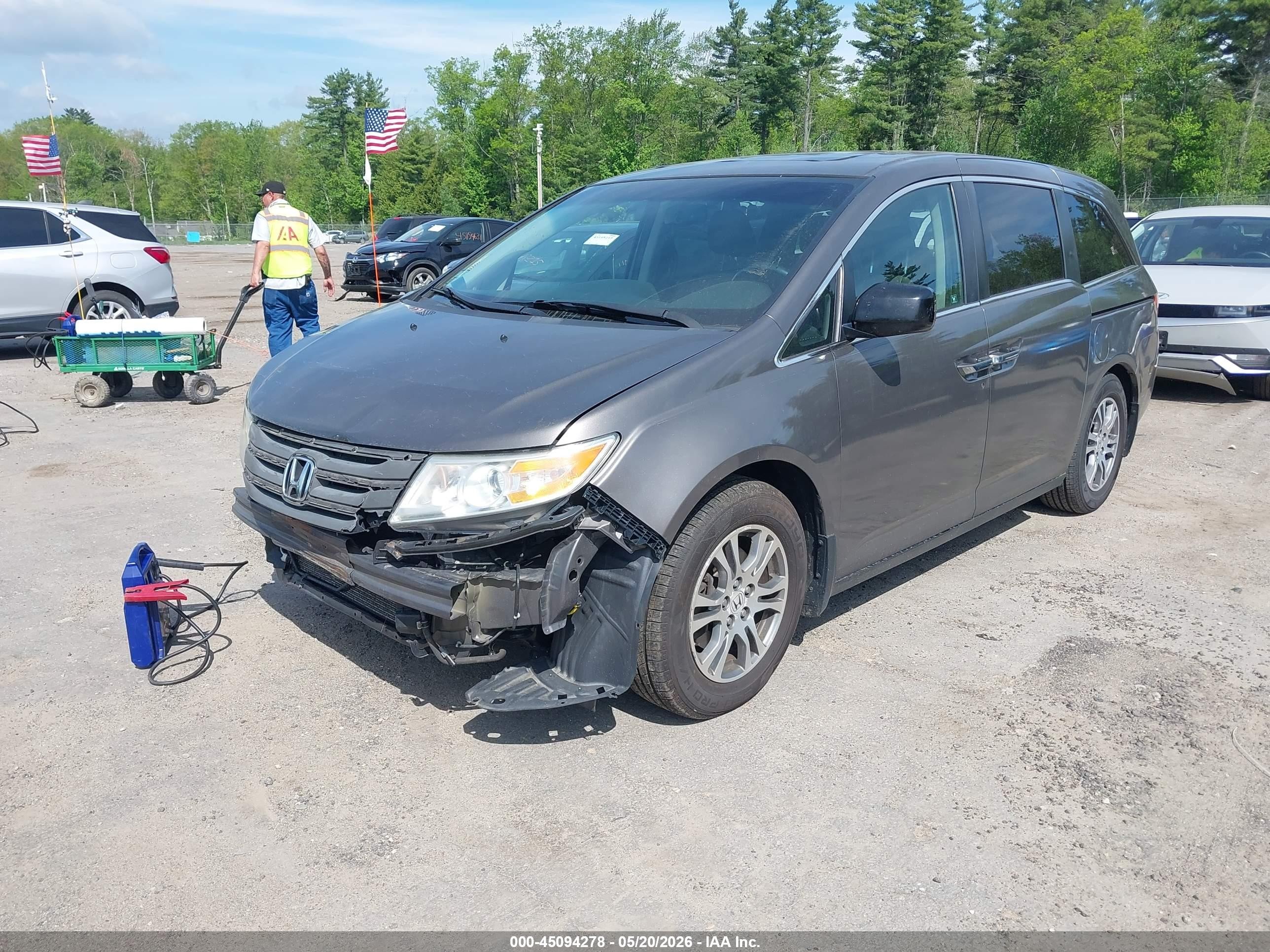 2012 Honda Odyssey Ex-l Серый vin: 5FNRL5H65CB132990