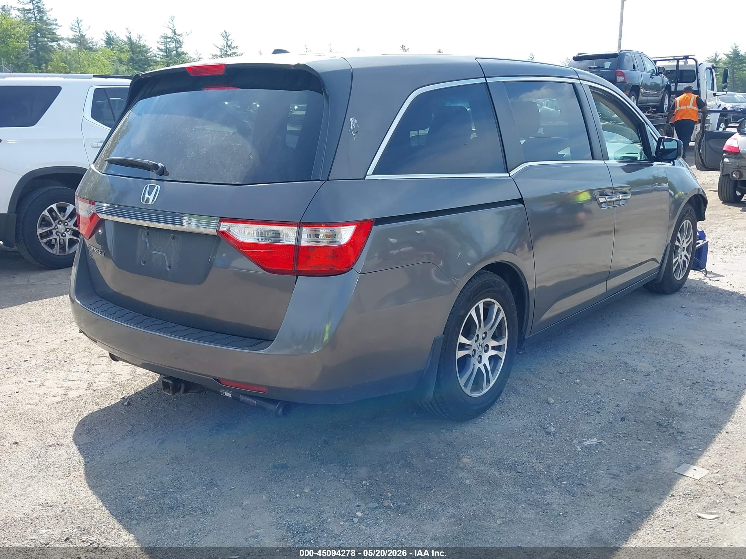2012 Honda Odyssey Ex-l Серый vin: 5FNRL5H65CB132990