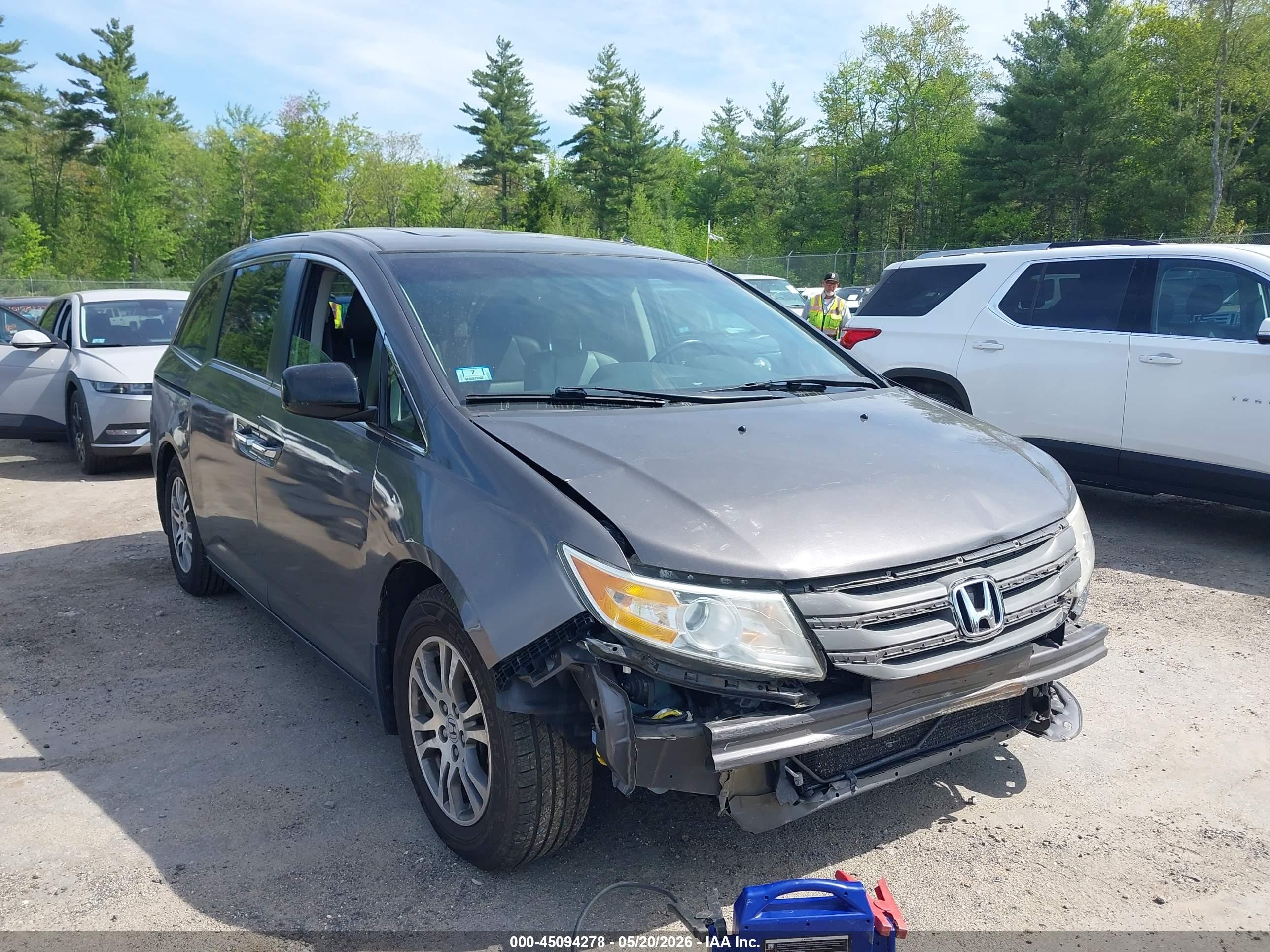 2012 Honda Odyssey Ex-l Серый vin: 5FNRL5H65CB132990