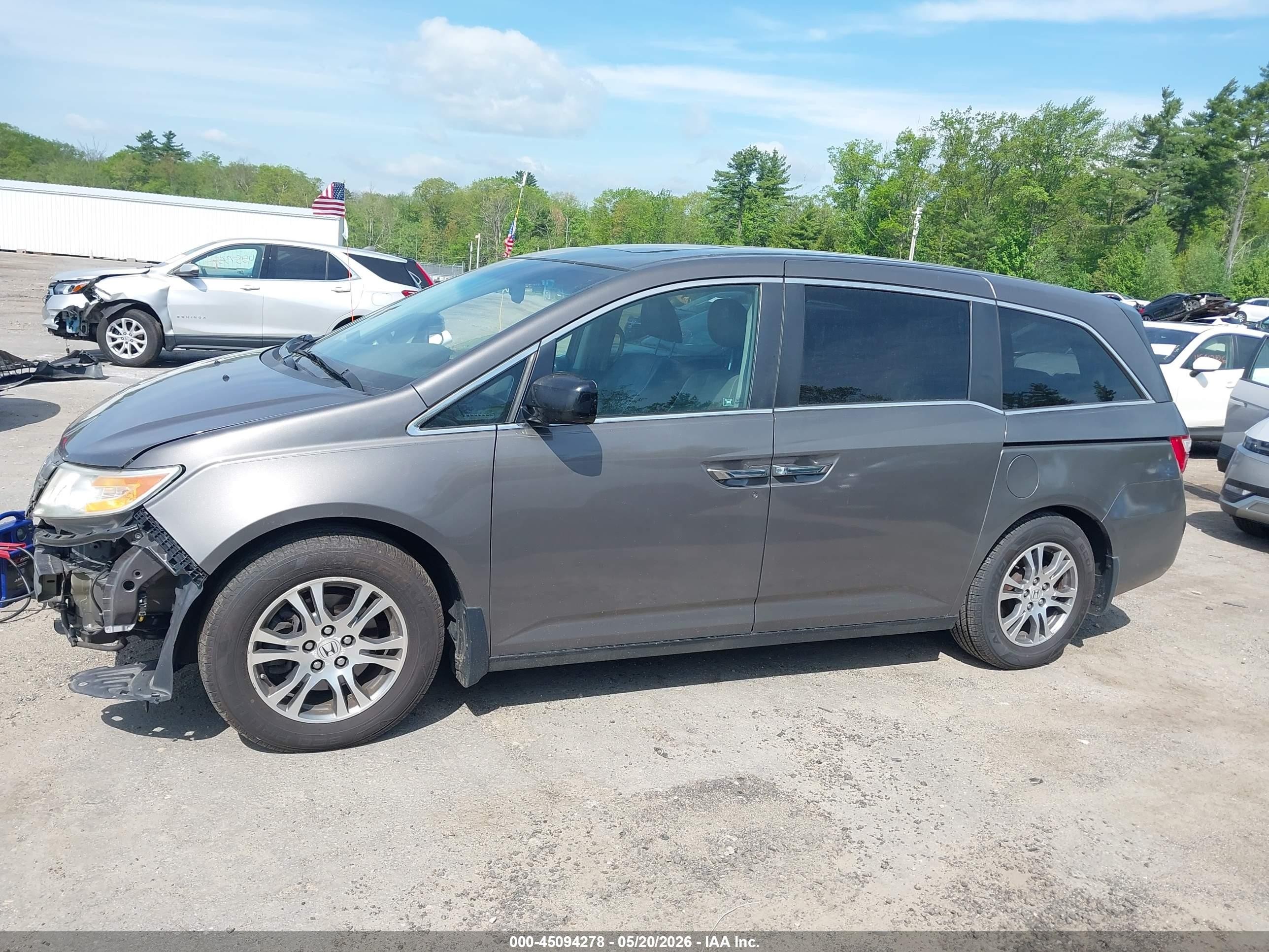 2012 Honda Odyssey Ex-l Серый vin: 5FNRL5H65CB132990