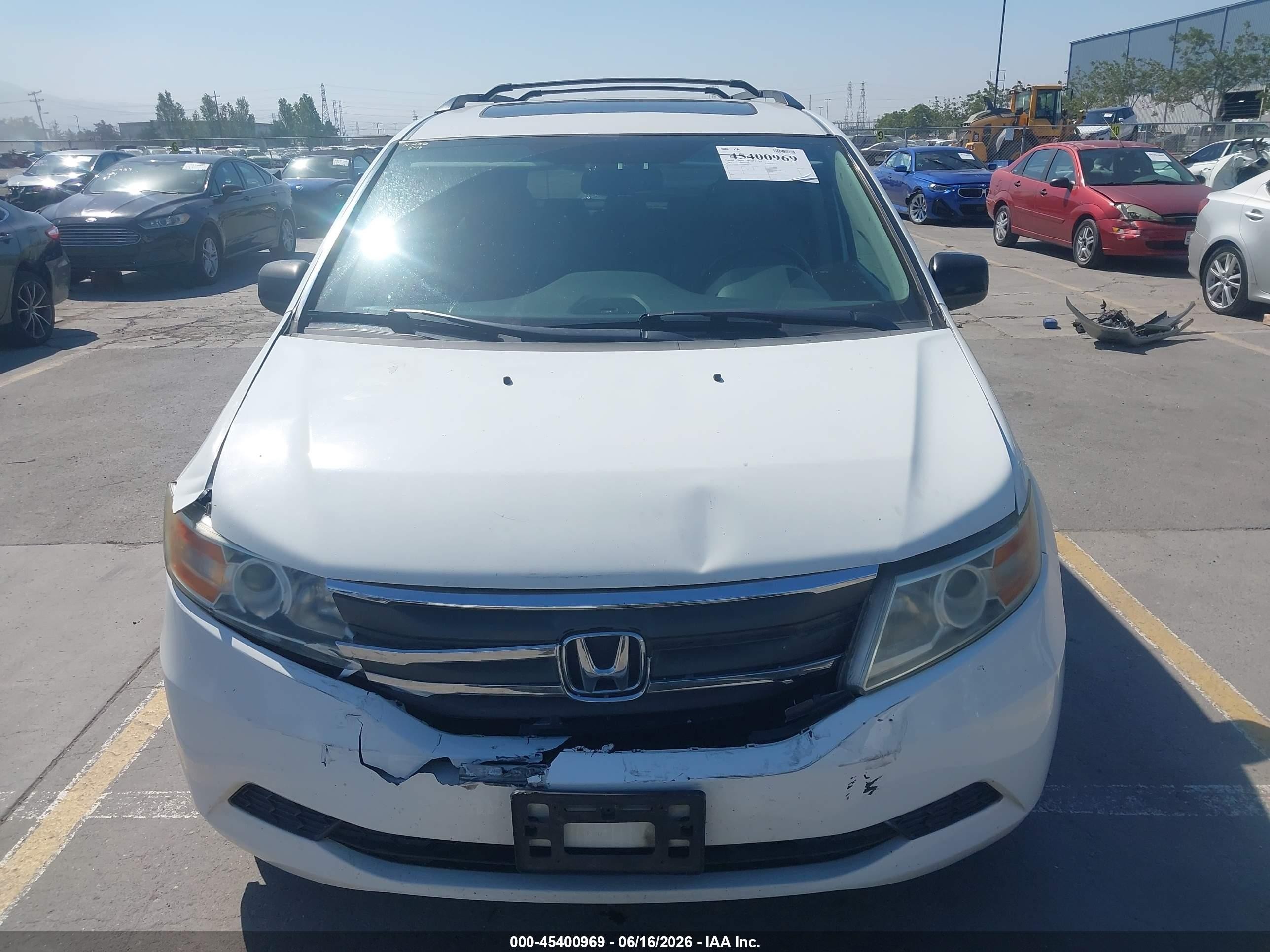 2013 Honda Odyssey Ex-l White vin: 5FNRL5H65DB007344
