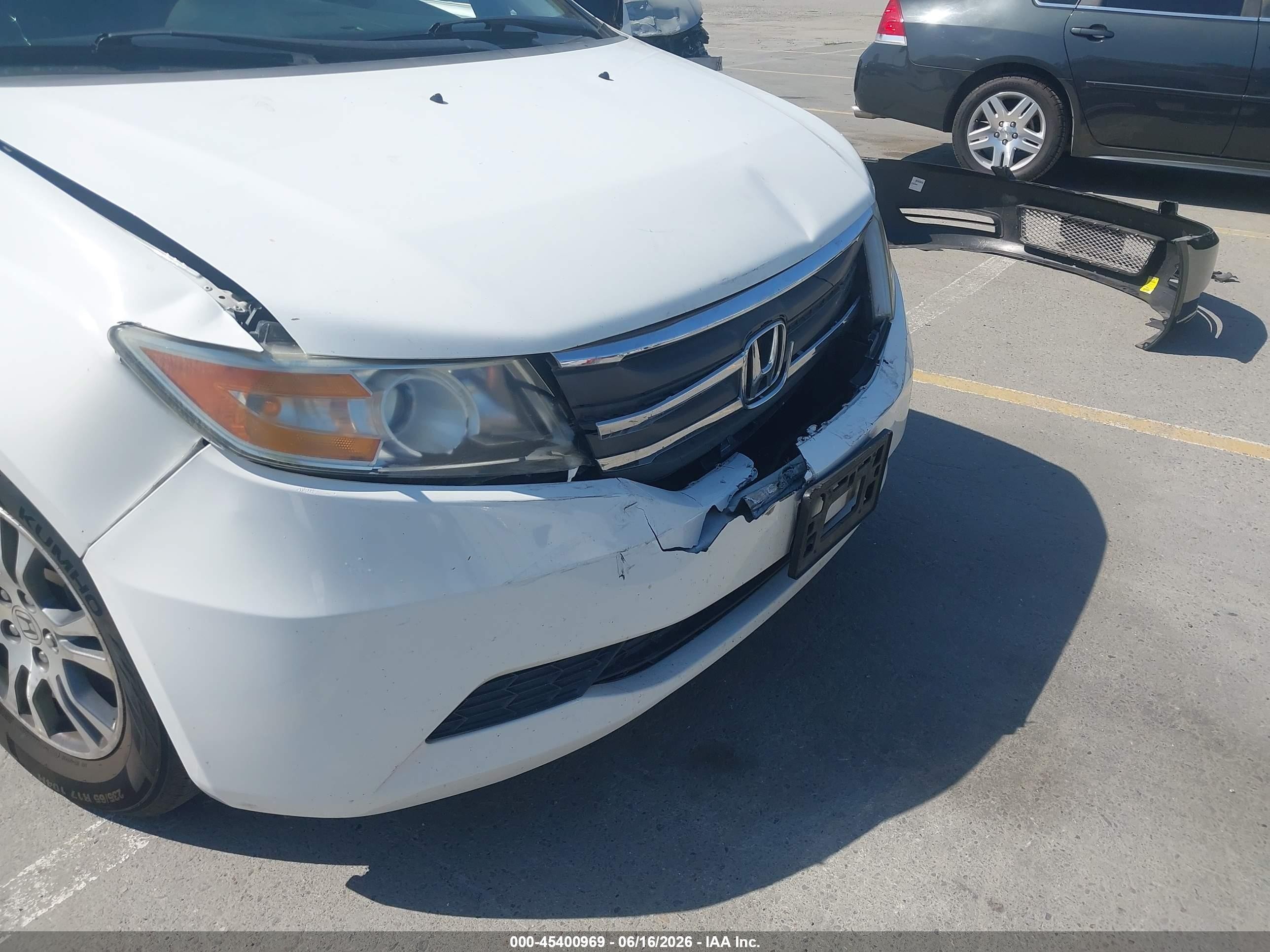 2013 Honda Odyssey Ex-l White vin: 5FNRL5H65DB007344