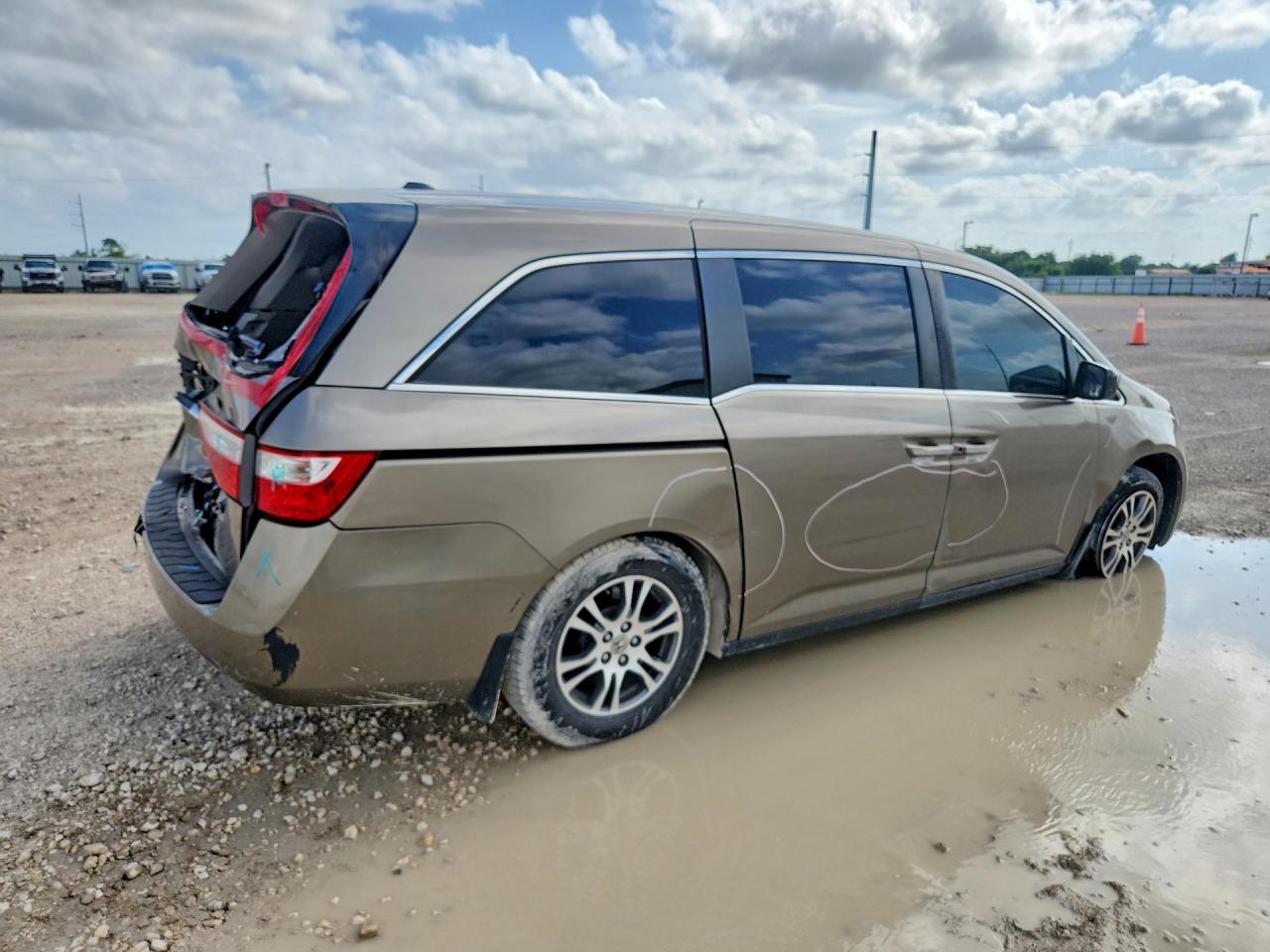 2013 Honda Odyssey Exl Brown vin: 5FNRL5H65DB019834