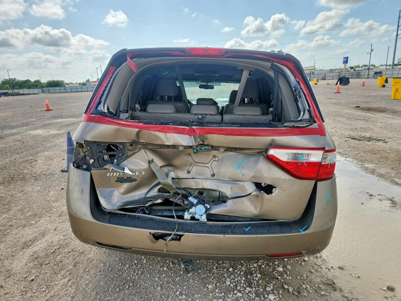 2013 Honda Odyssey Exl Brown vin: 5FNRL5H65DB019834