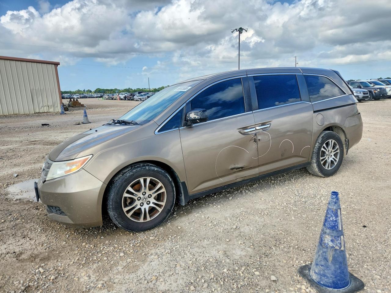 2013 Honda Odyssey Exl Brown vin: 5FNRL5H65DB019834