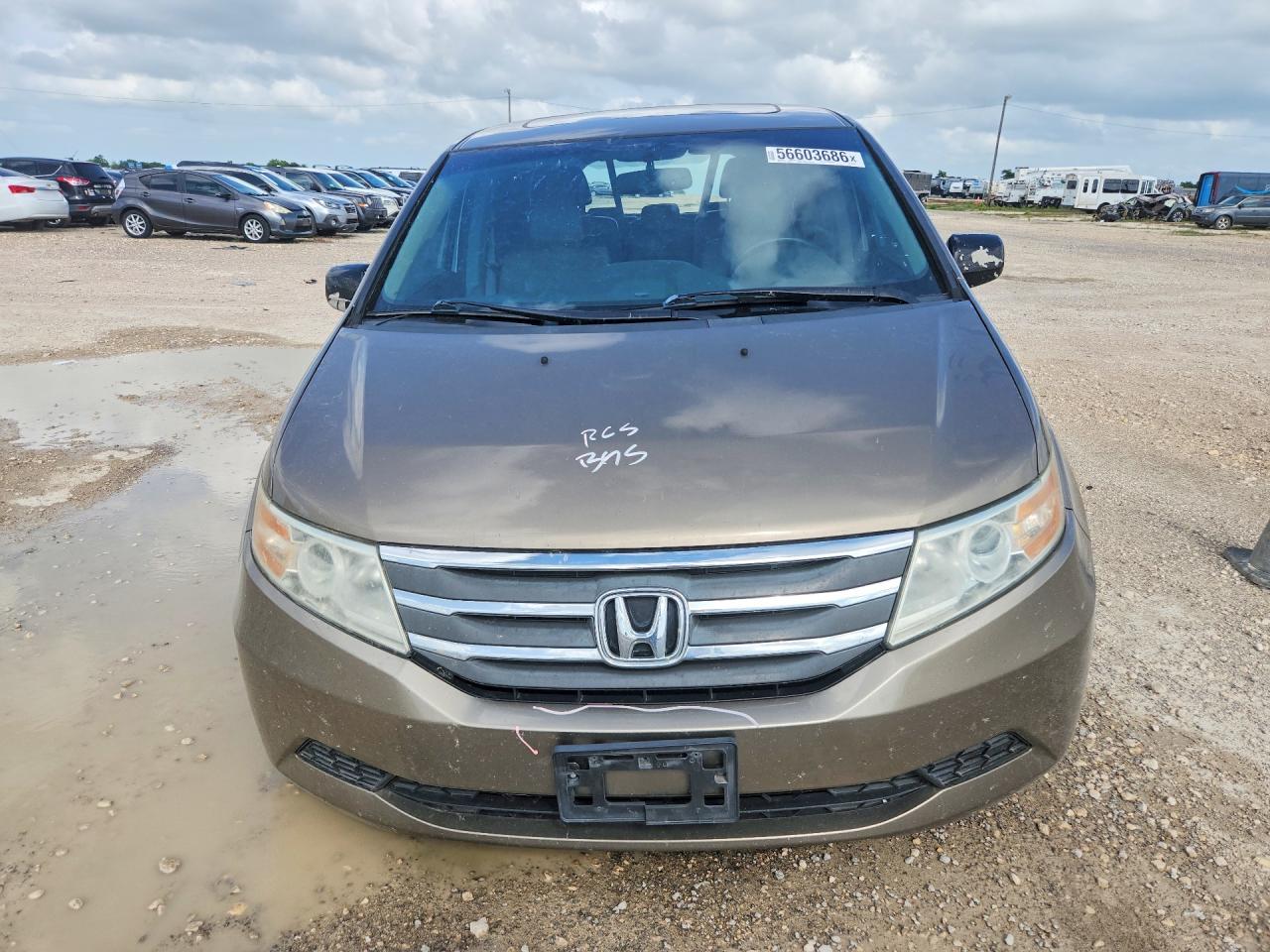 2013 Honda Odyssey Exl Brown vin: 5FNRL5H65DB019834
