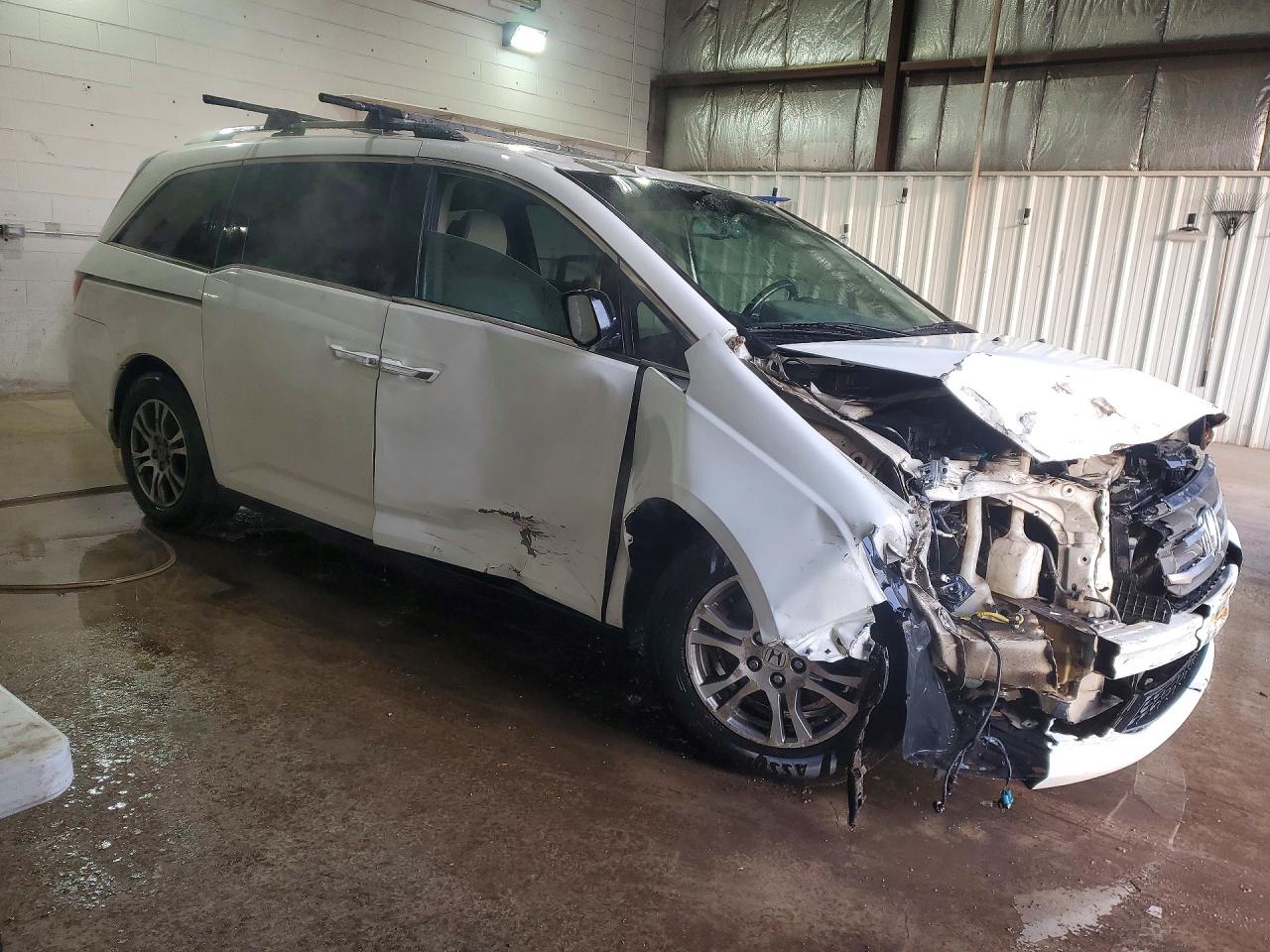 2013 Honda Odyssey Exl White vin: 5FNRL5H65DB021776