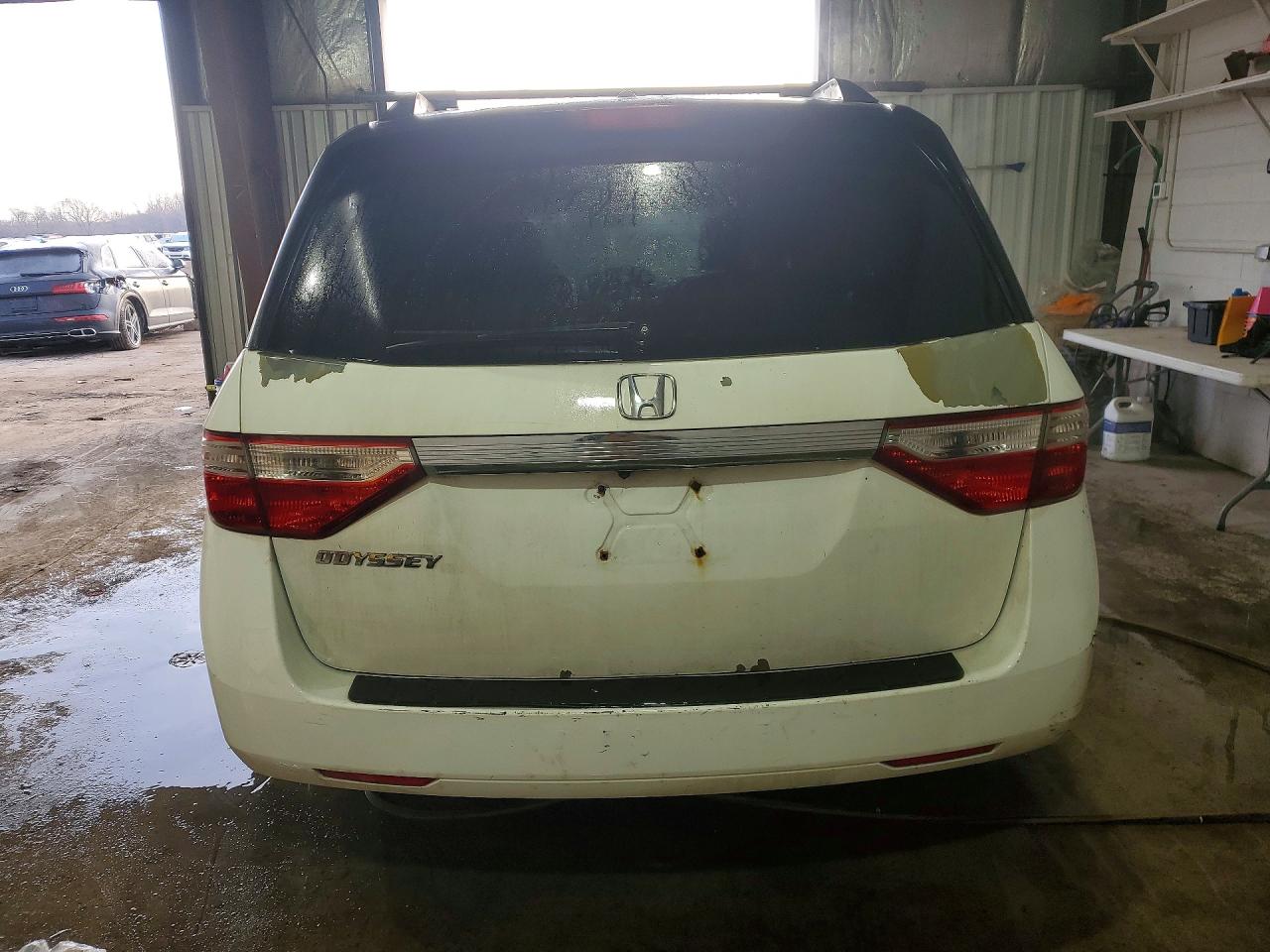 2013 Honda Odyssey Exl White vin: 5FNRL5H65DB021776