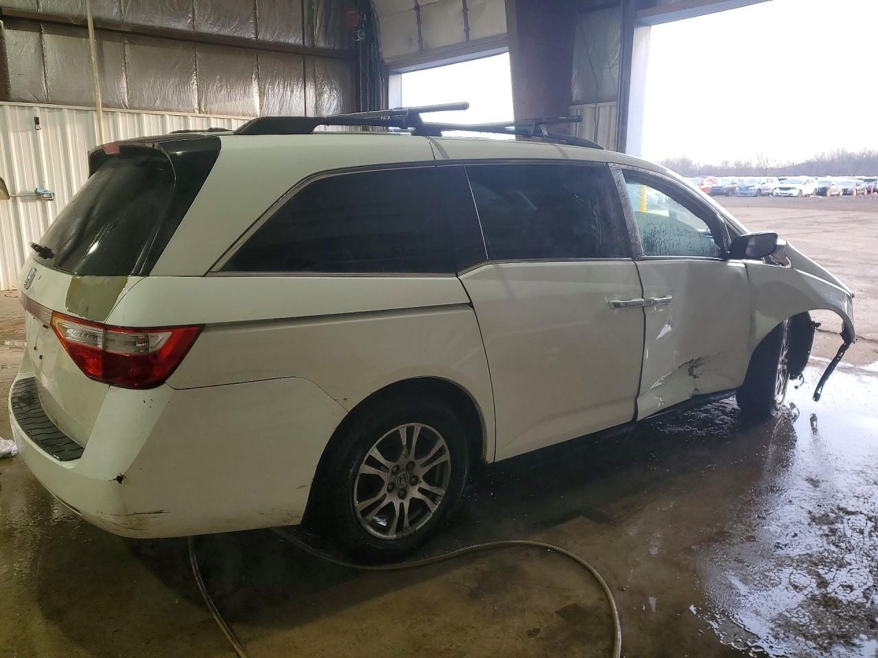 2013 Honda Odyssey Exl White vin: 5FNRL5H65DB021776