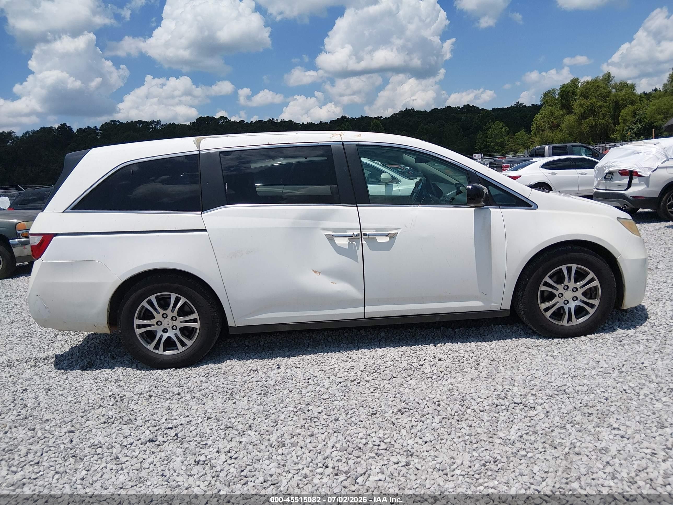 2013 Honda Odyssey Ex-l White vin: 5FNRL5H65DB024712