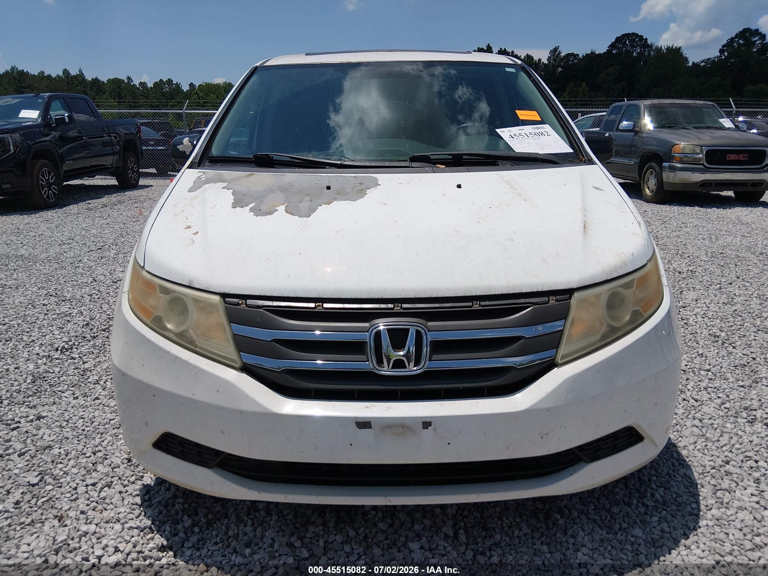 2013 Honda Odyssey Ex-l White vin: 5FNRL5H65DB024712