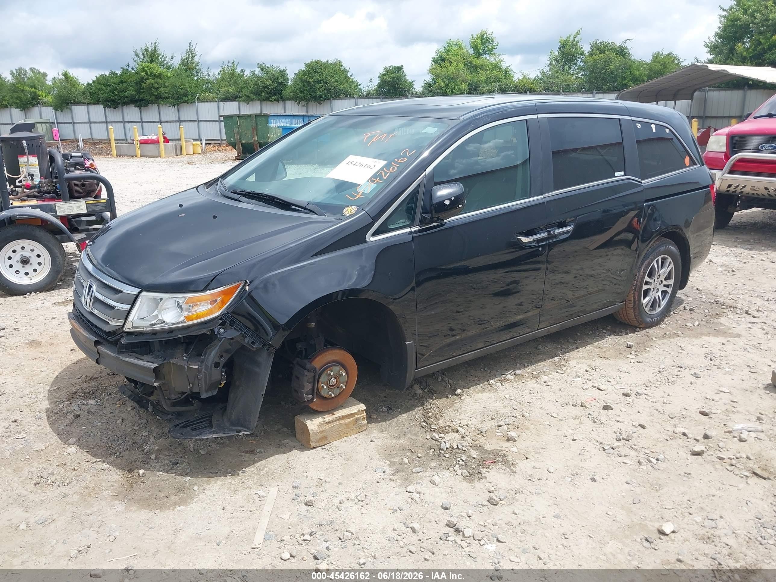 2013 Honda Odyssey Ex-l Черный vin: 5FNRL5H65DB038027