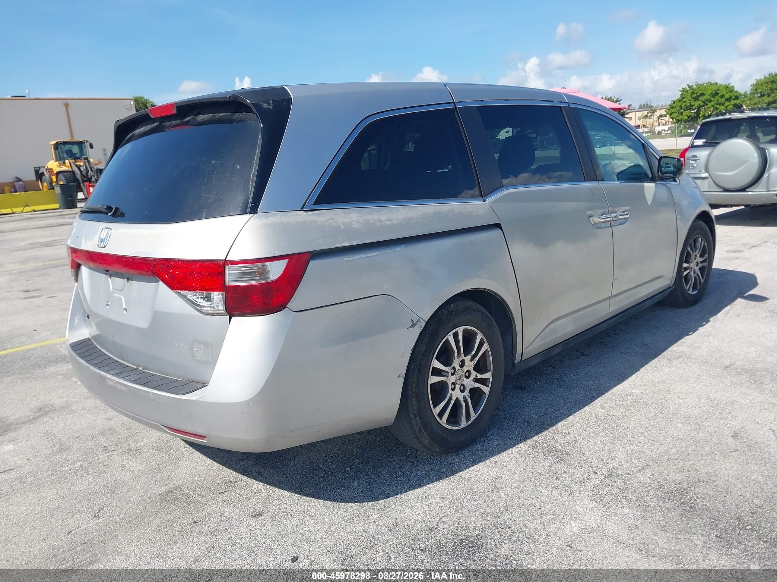 2013 Honda Odyssey Ex-l Silver vin: 5FNRL5H65DB041543