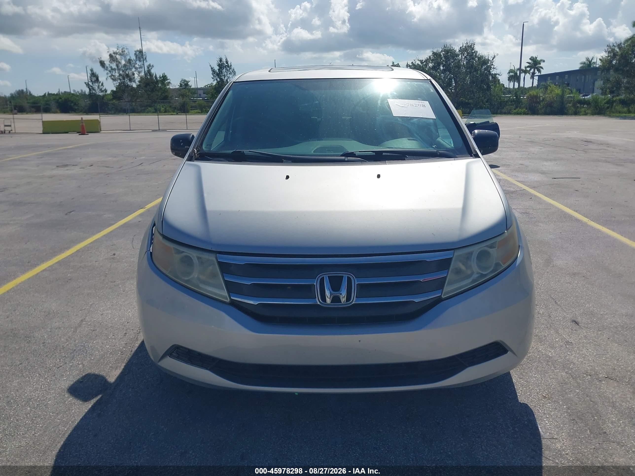2013 Honda Odyssey Ex-l Silver vin: 5FNRL5H65DB041543