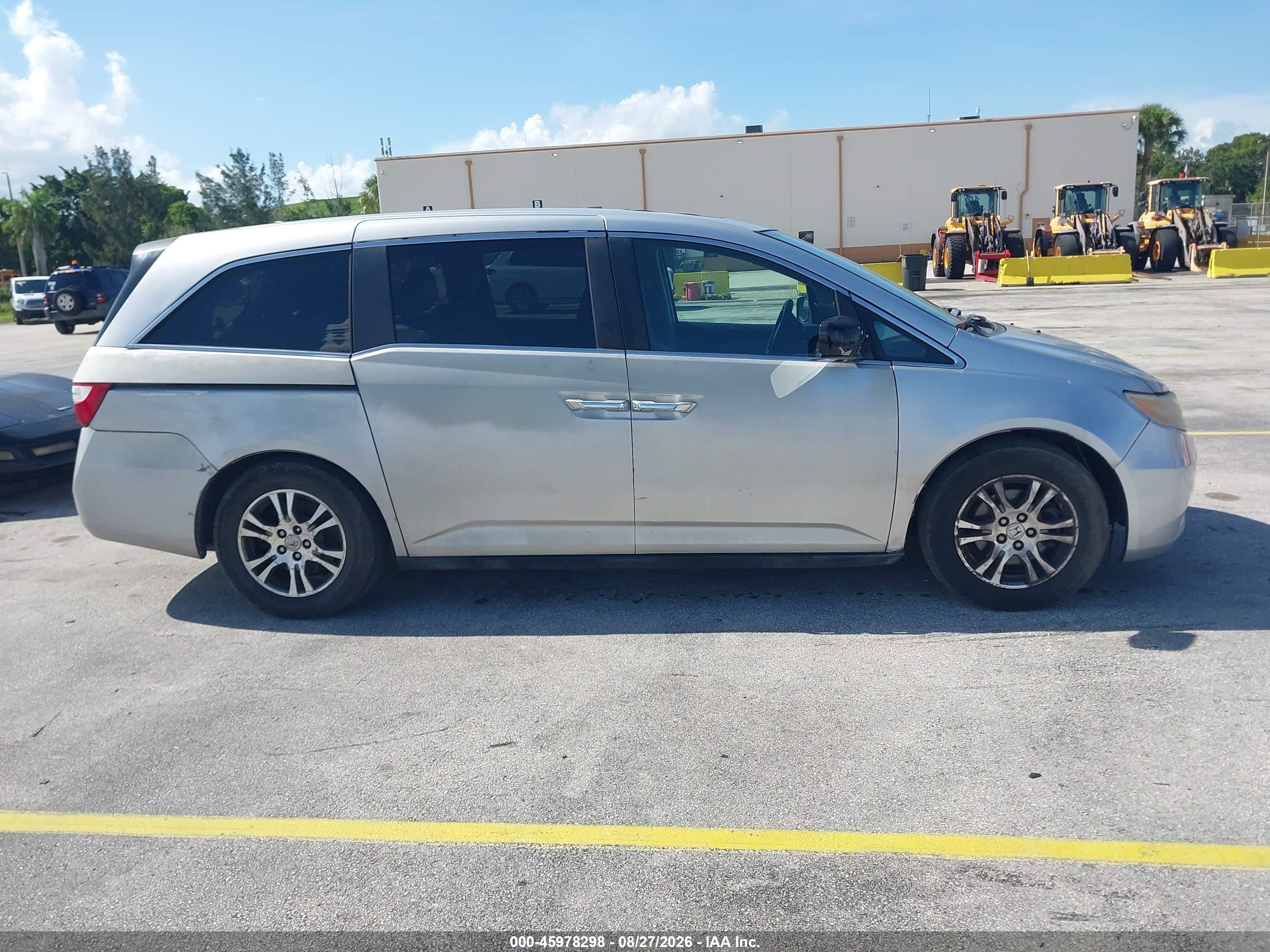 2013 Honda Odyssey Ex-l Silver vin: 5FNRL5H65DB041543