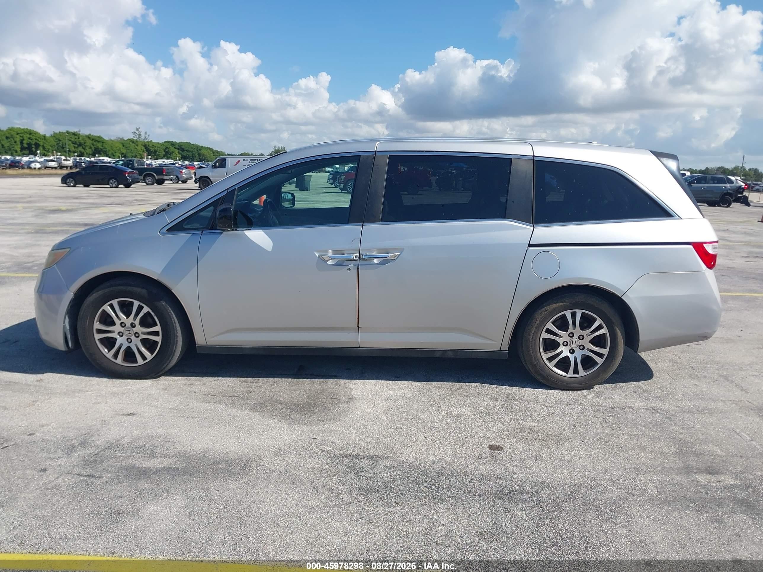 2013 Honda Odyssey Ex-l Silver vin: 5FNRL5H65DB041543