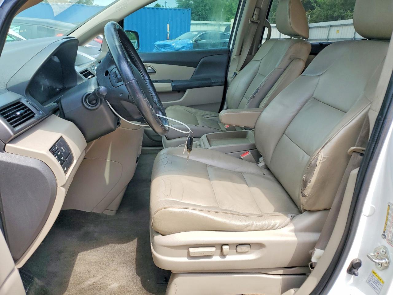 2013 Honda Odyssey Exl White vin: 5FNRL5H65DB044927