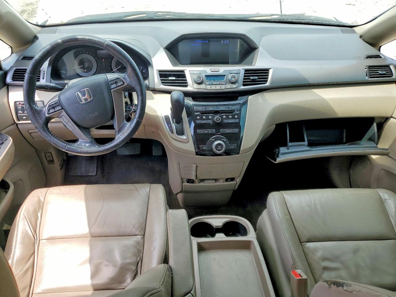2013 Honda Odyssey Exl White vin: 5FNRL5H65DB044927