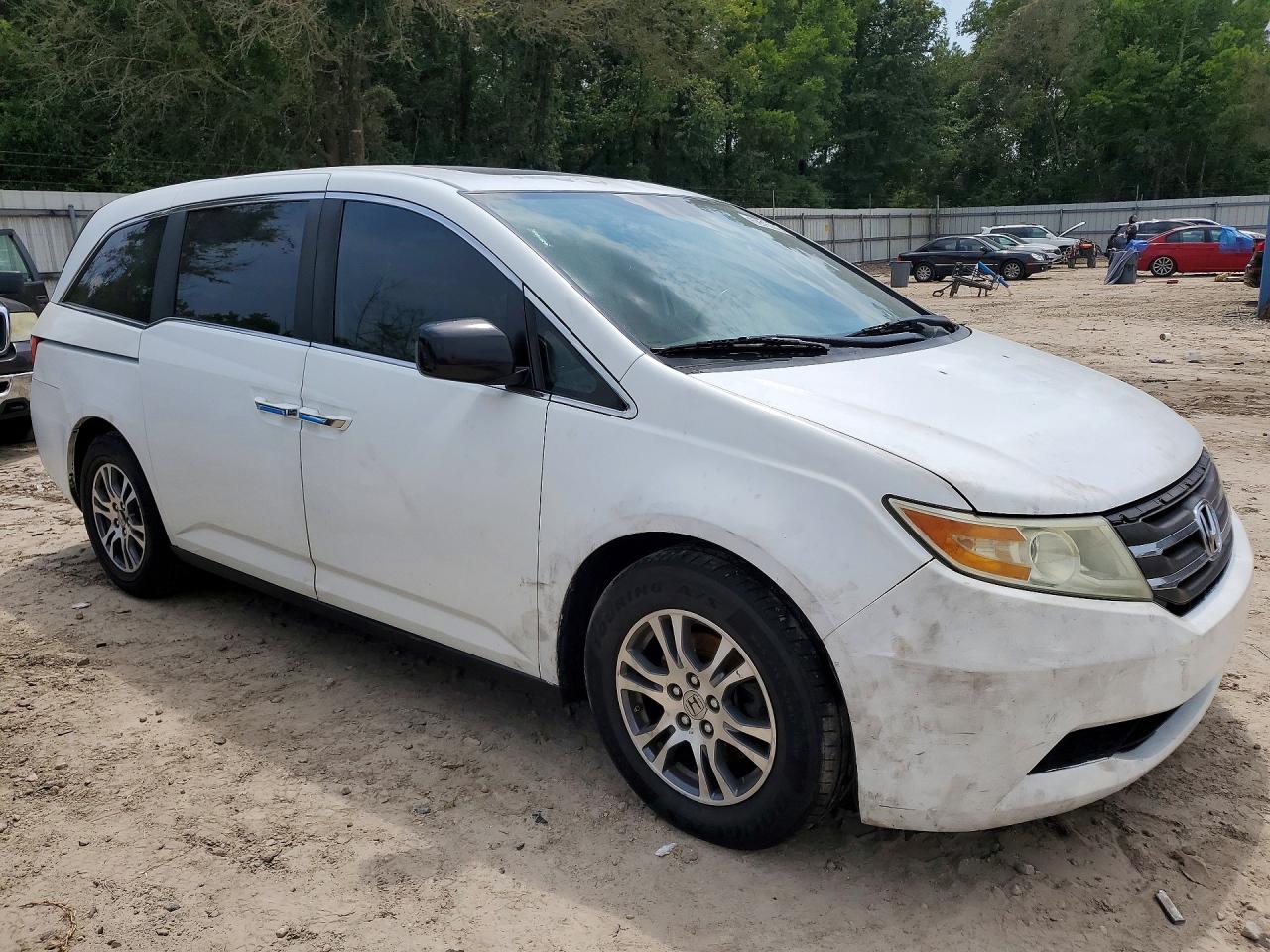 2013 Honda Odyssey Exl White vin: 5FNRL5H65DB044927