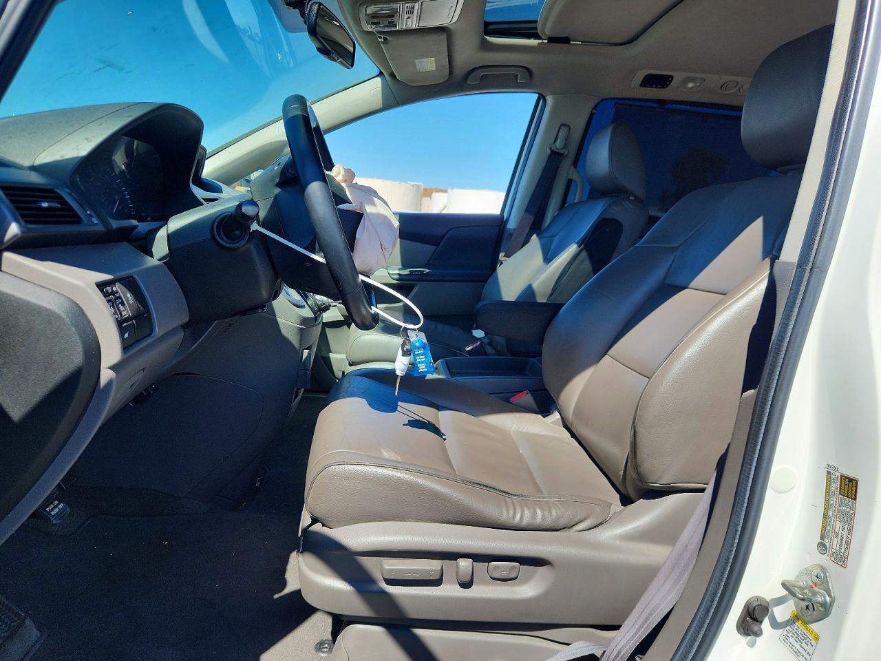 2013 Honda Odyssey Exl White vin: 5FNRL5H65DB059847