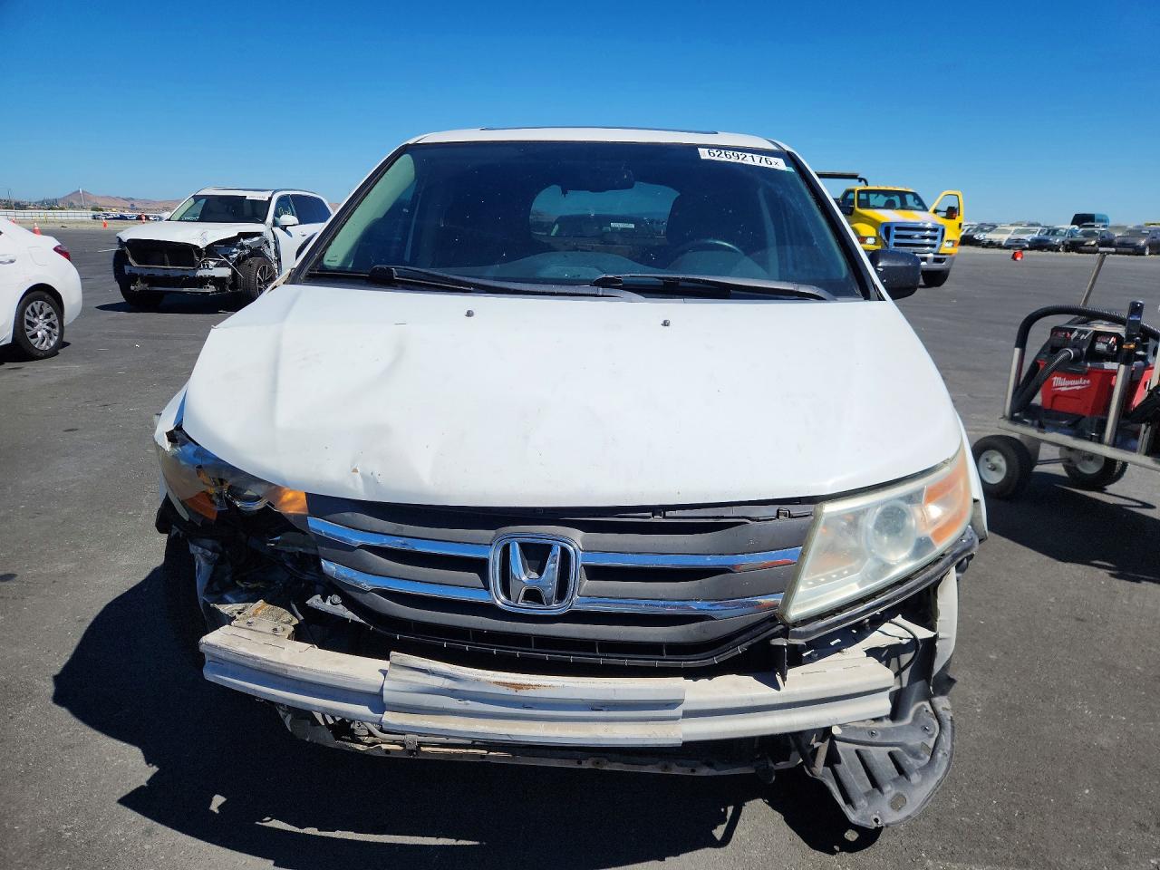 2013 Honda Odyssey Exl White vin: 5FNRL5H65DB059847