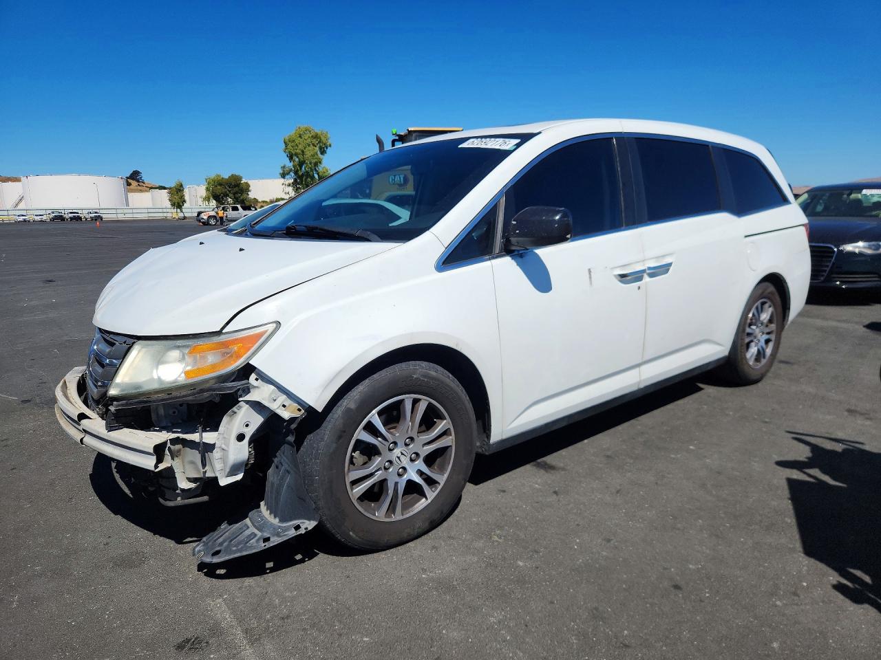2013 Honda Odyssey Exl White vin: 5FNRL5H65DB059847