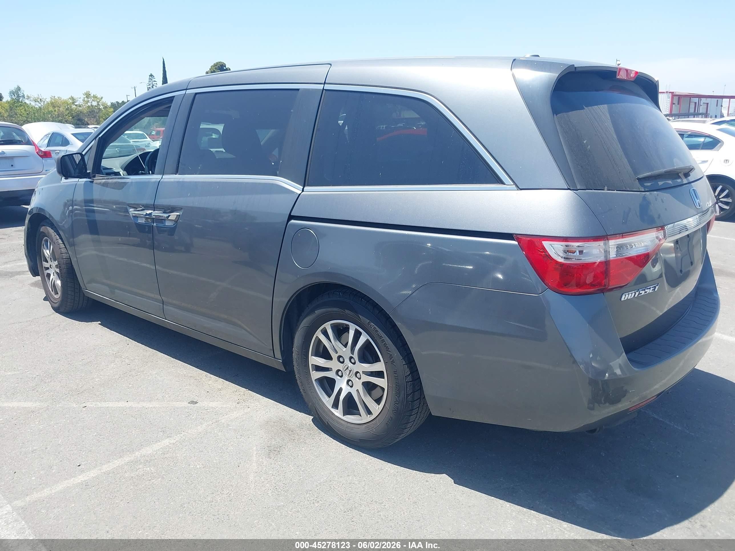 2013 Honda Odyssey Ex-l Gray vin: 5FNRL5H65DB065681