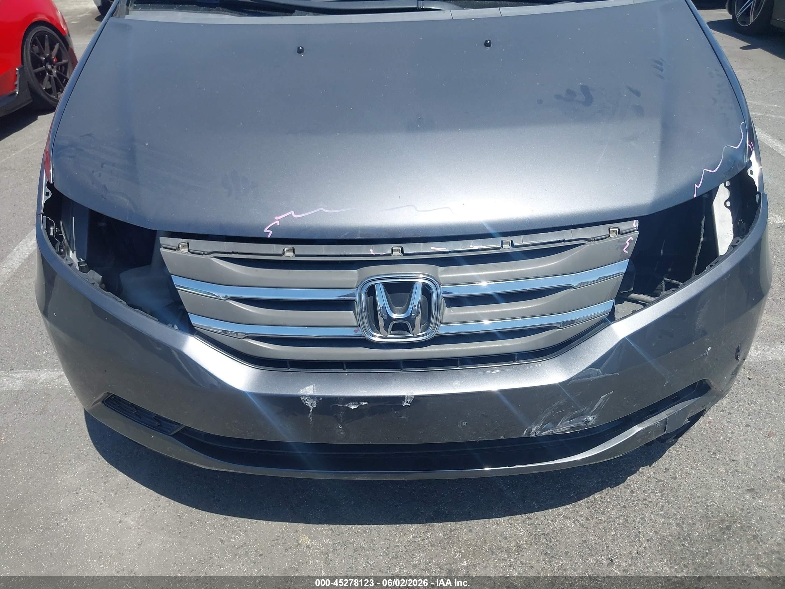 2013 Honda Odyssey Ex-l Gray vin: 5FNRL5H65DB065681