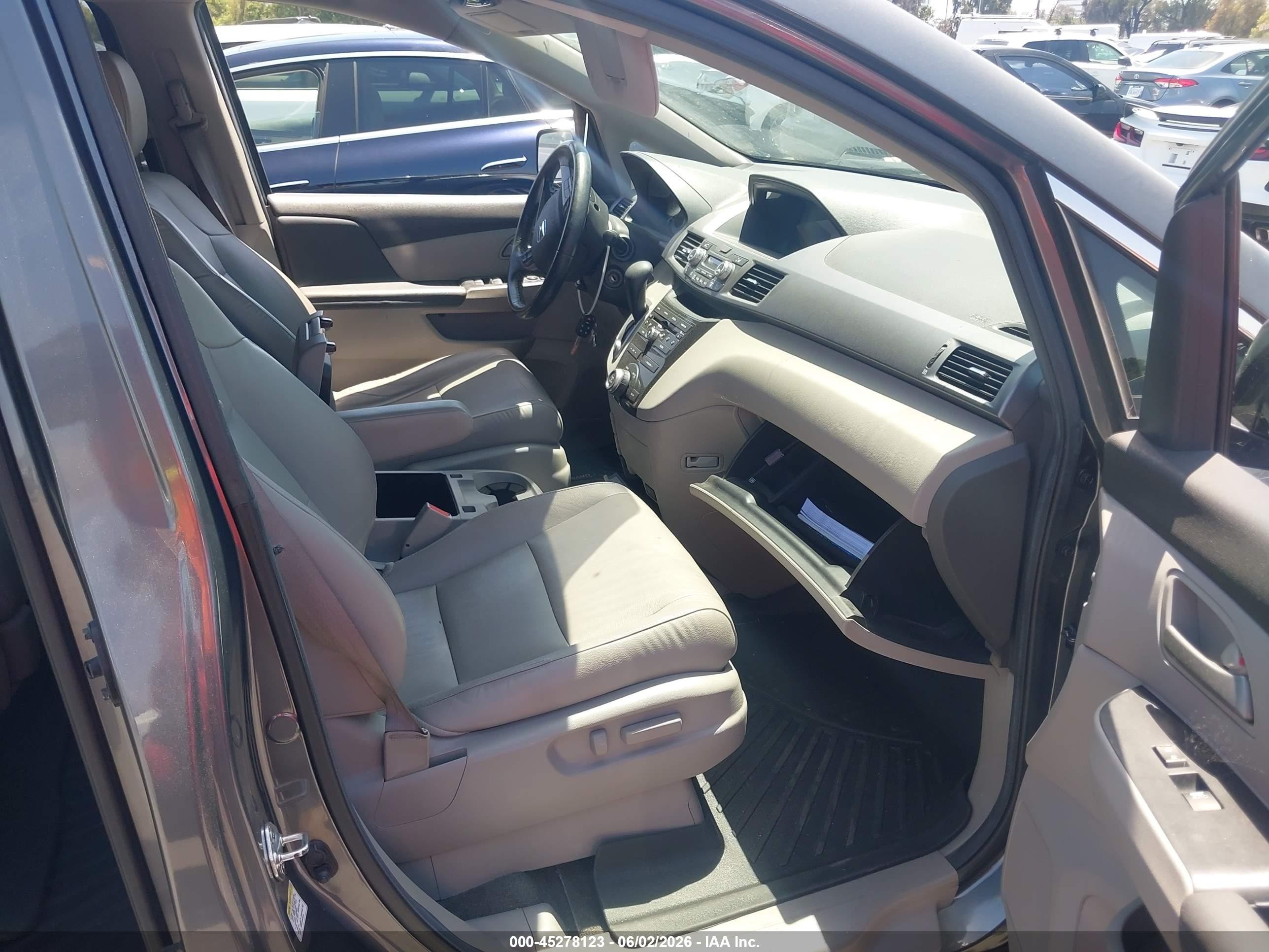 2013 Honda Odyssey Ex-l Gray vin: 5FNRL5H65DB065681