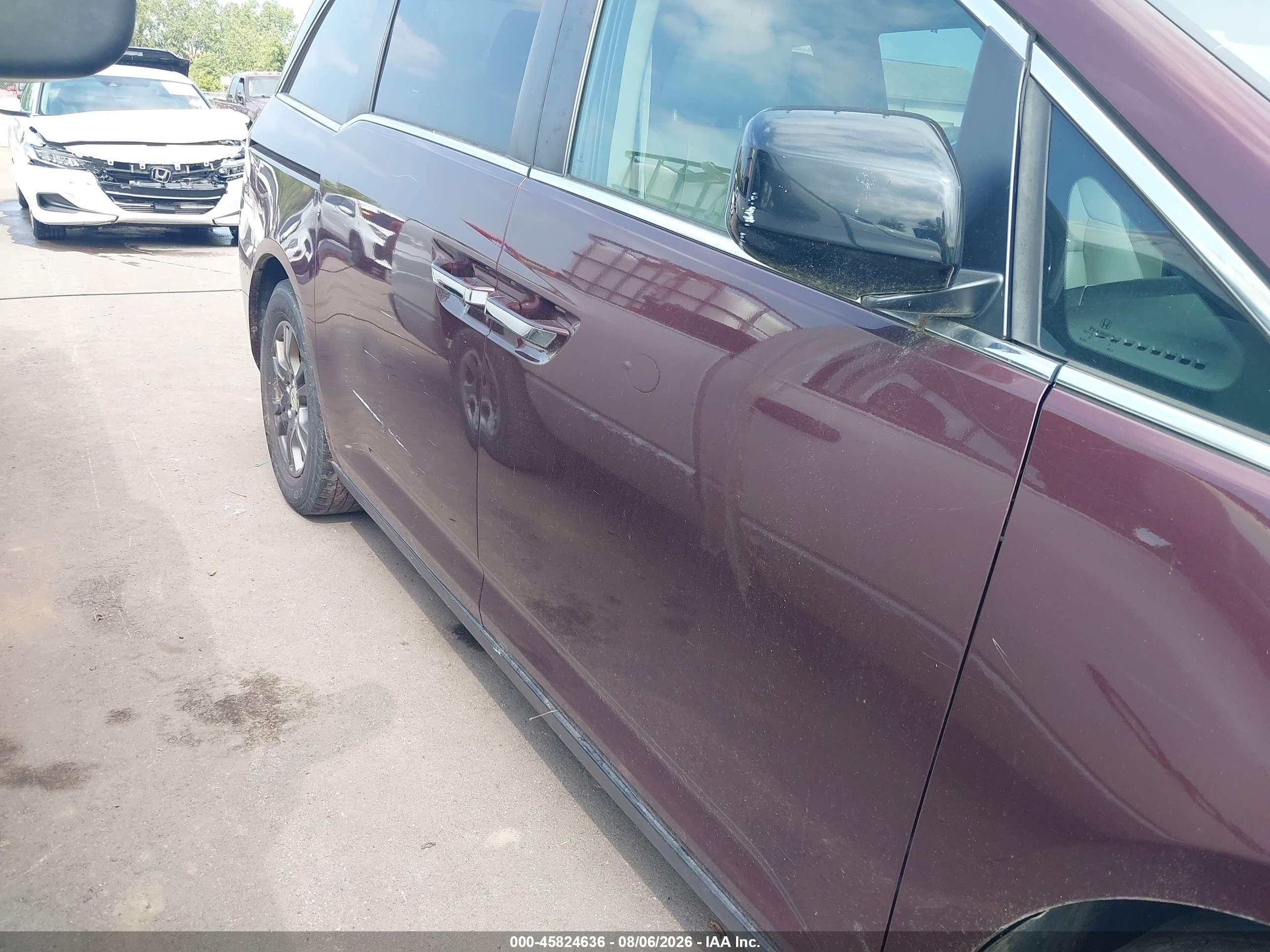 2013 Honda Odyssey Ex-l Maroon vin: 5FNRL5H65DB085753