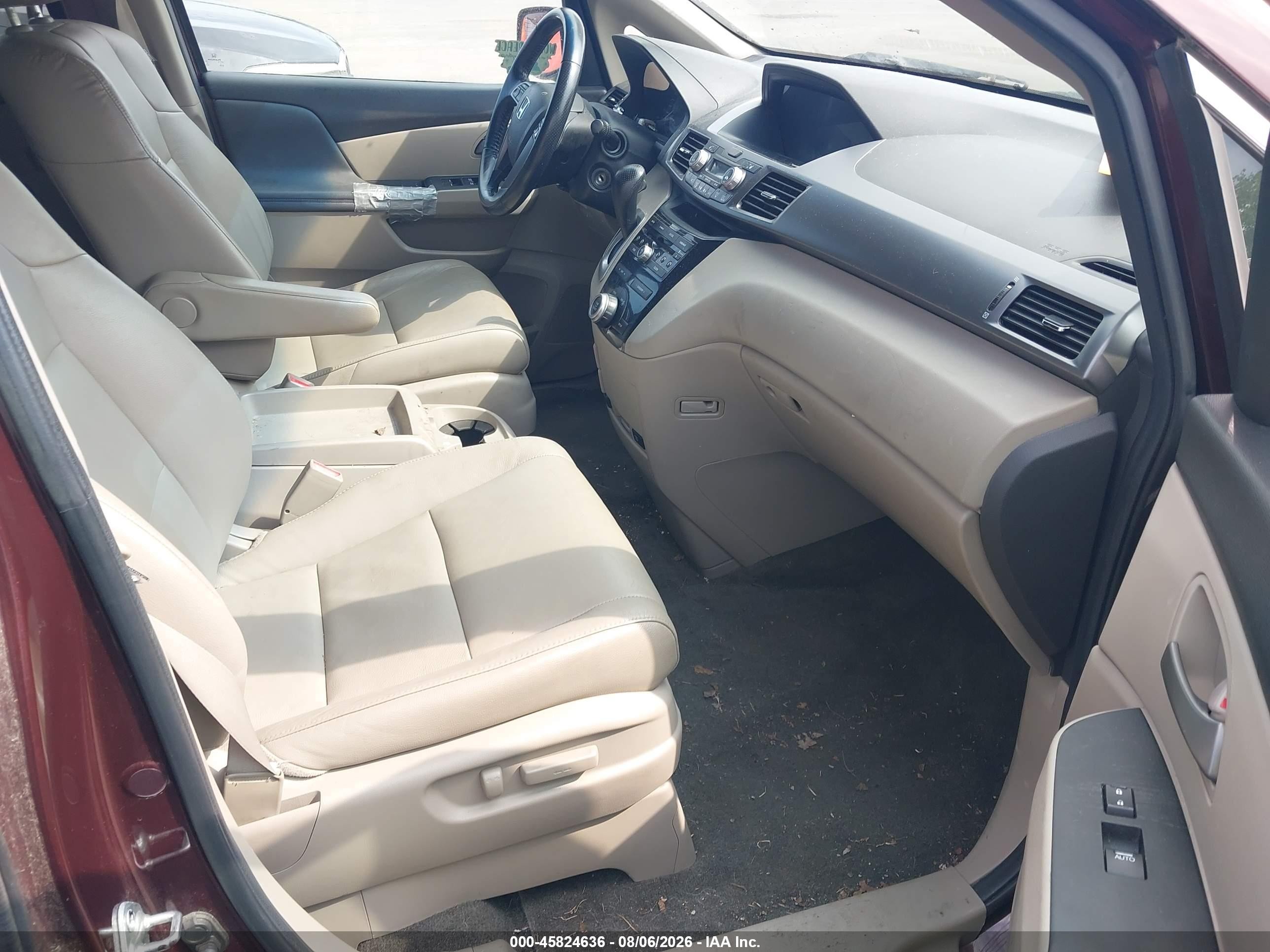 2013 Honda Odyssey Ex-l Maroon vin: 5FNRL5H65DB085753