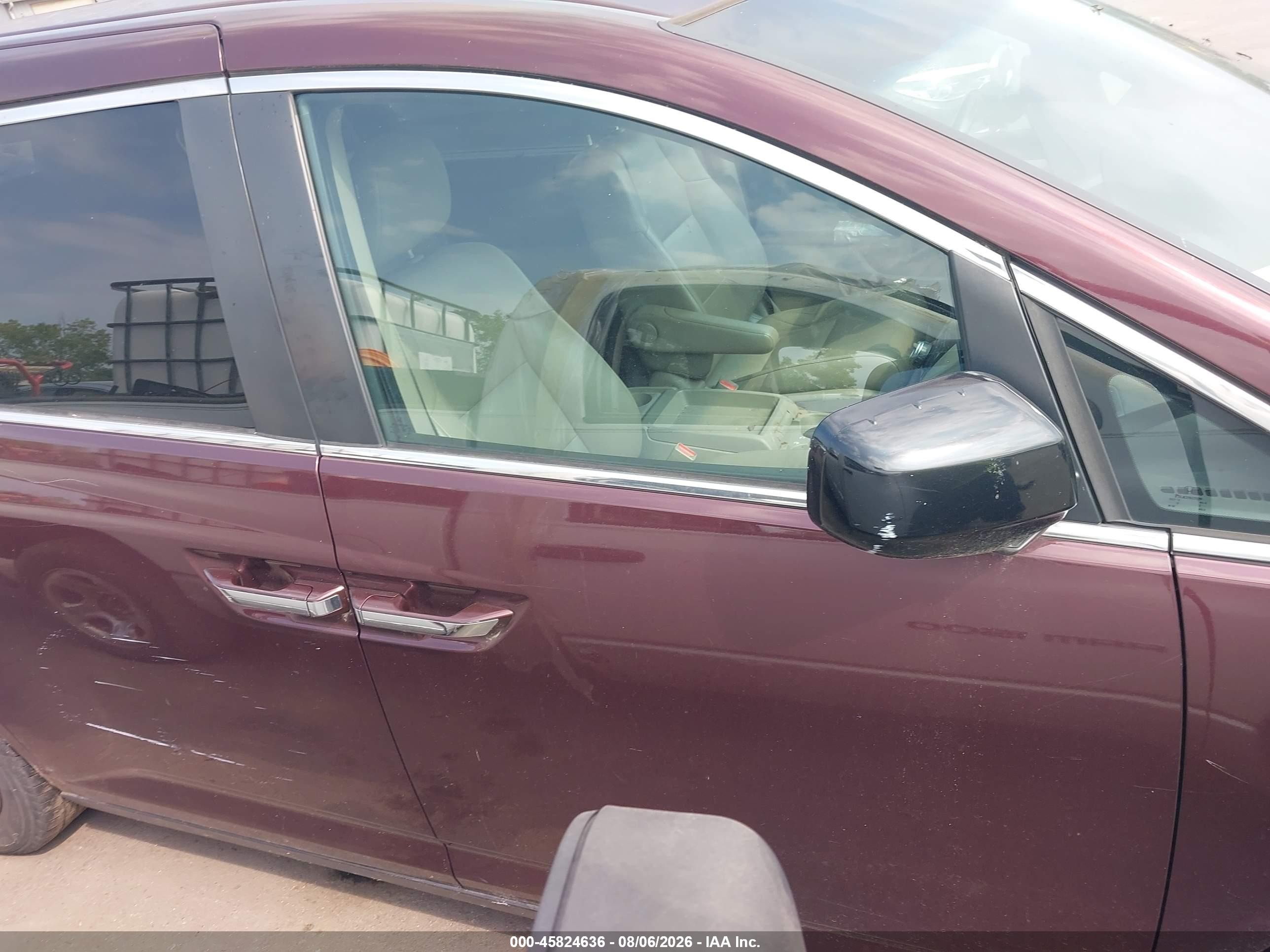 2013 Honda Odyssey Ex-l Maroon vin: 5FNRL5H65DB085753