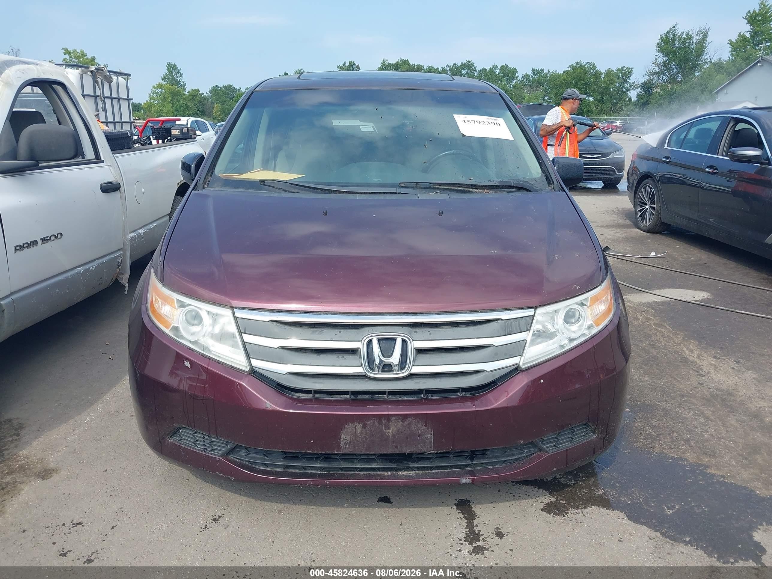 2013 Honda Odyssey Ex-l Maroon vin: 5FNRL5H65DB085753