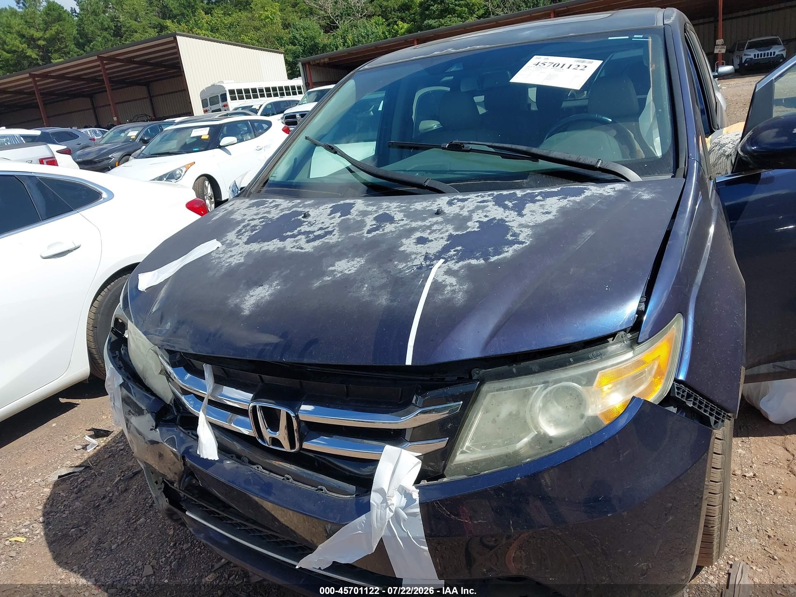 2014 Honda Odyssey Ex-l Dark Blue vin: 5FNRL5H65EB005353