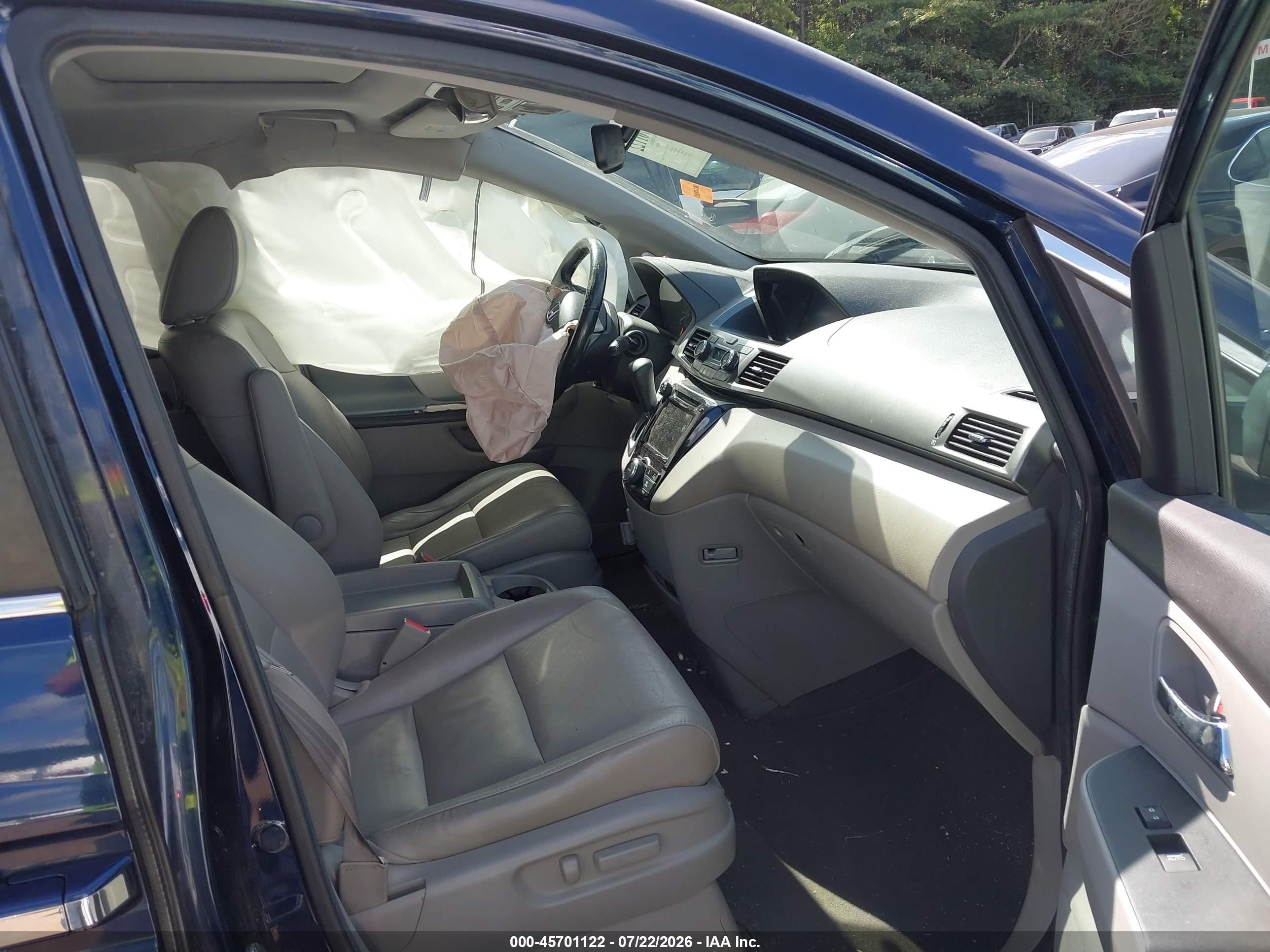 2014 Honda Odyssey Ex-l Dark Blue vin: 5FNRL5H65EB005353