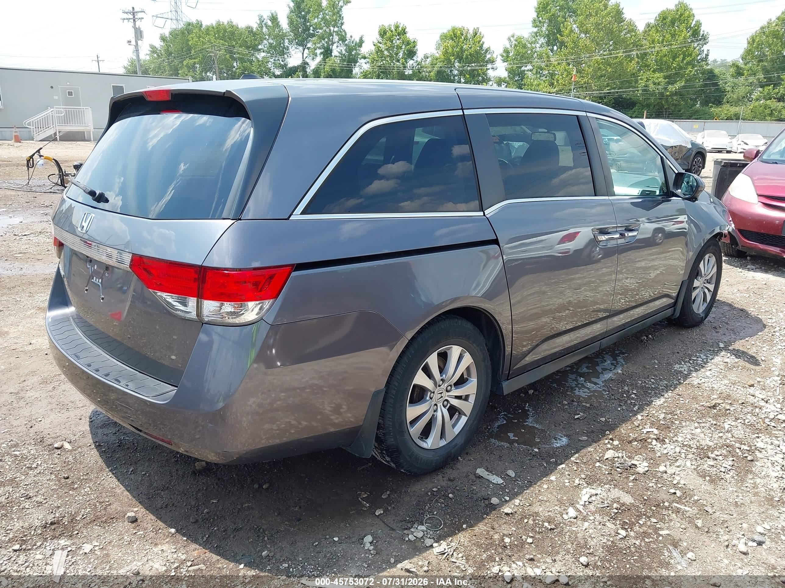 2014 Honda Odyssey Ex-l Серый vin: 5FNRL5H65EB012450
