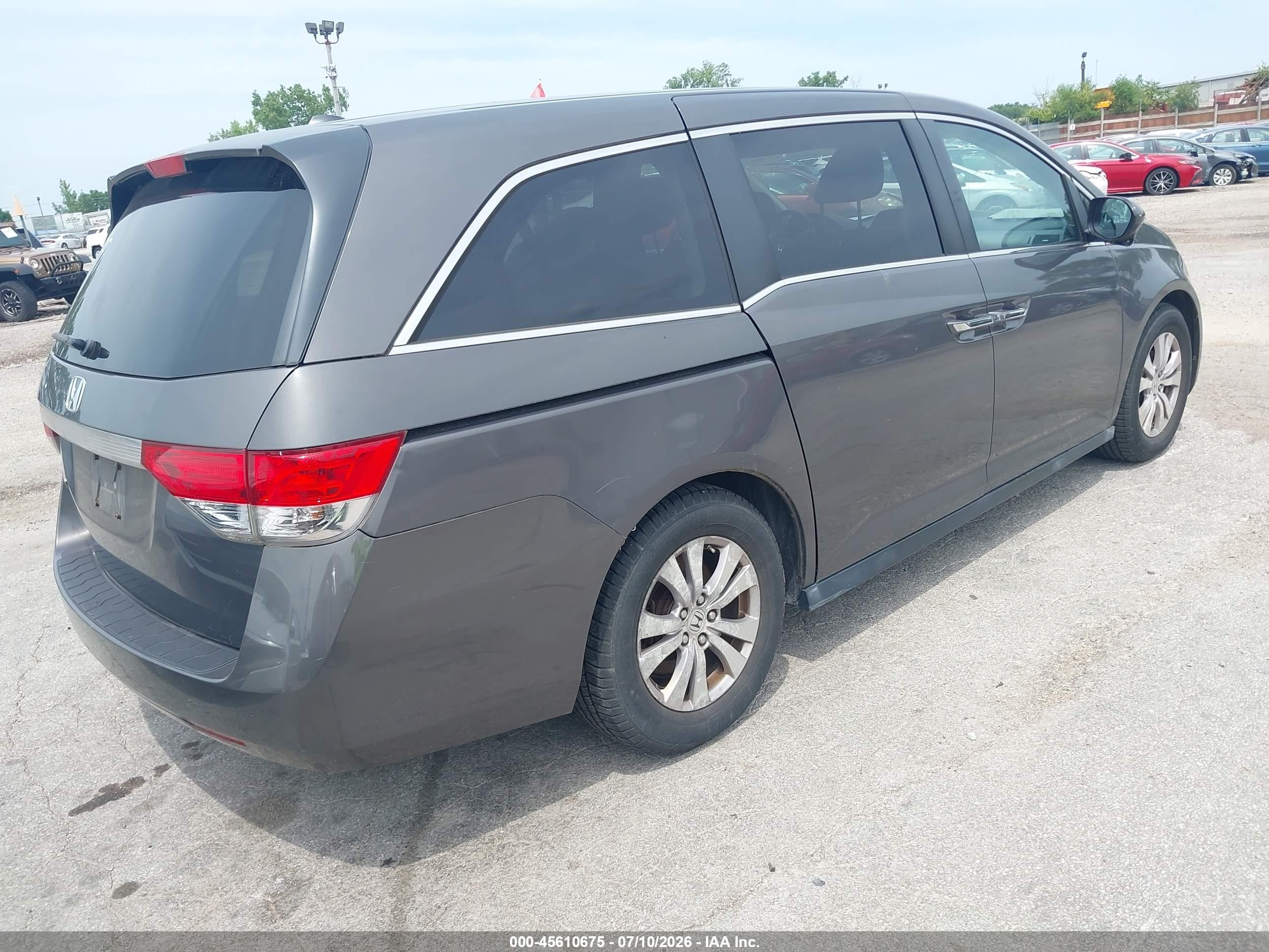 2014 Honda Odyssey Ex-l Gray vin: 5FNRL5H65EB020533